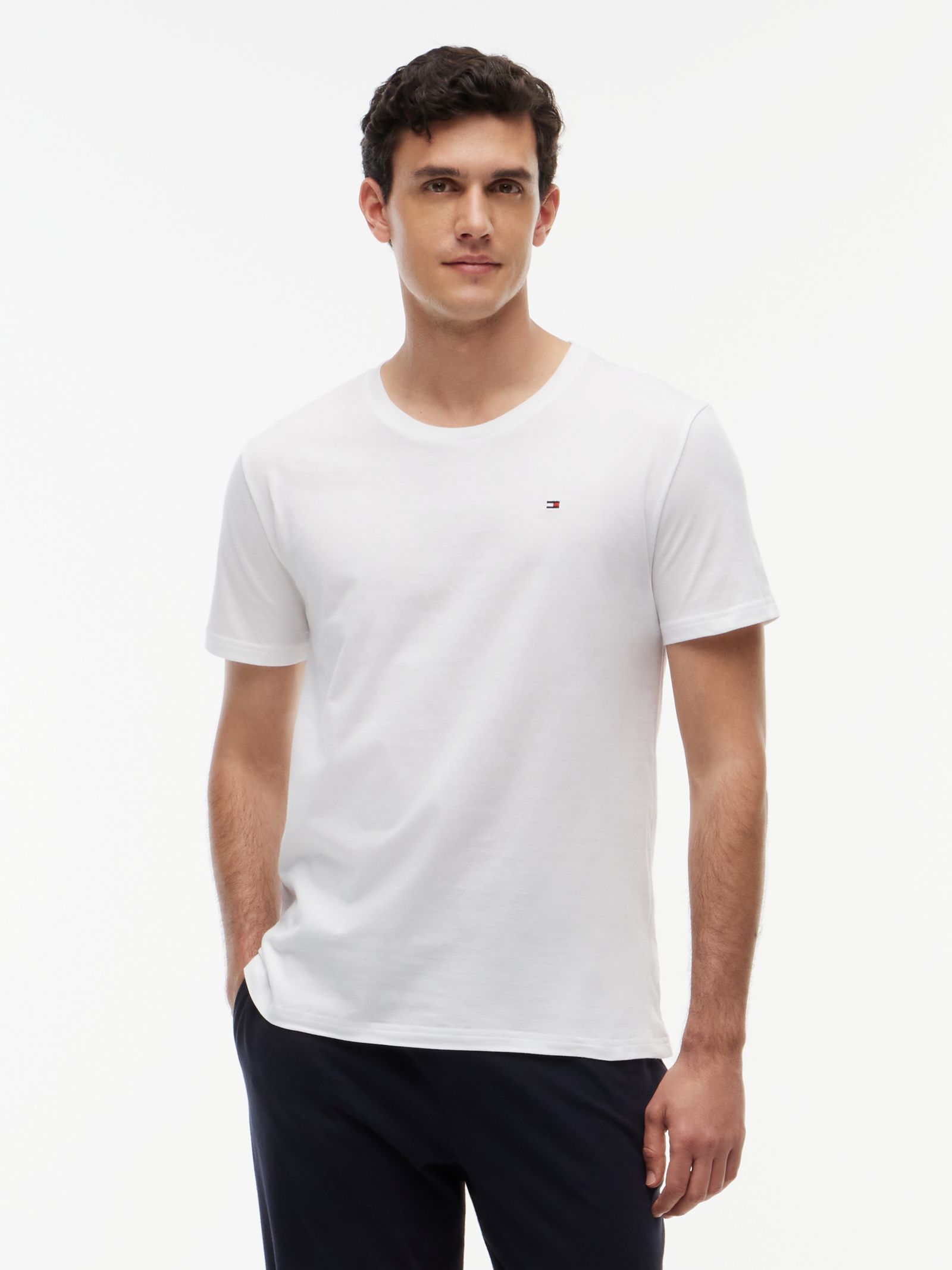 Tommy Hilfiger Set van 3 Signature Jersey Lounge T-Shirts in wit