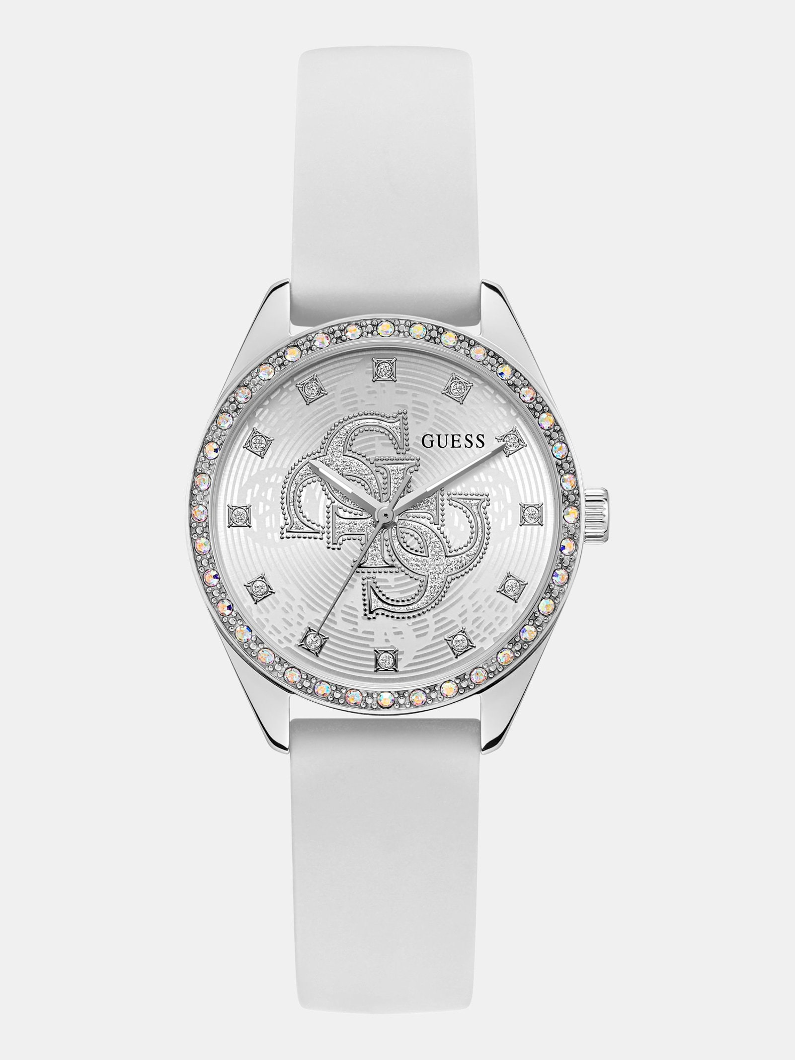 Guess Siliconen Horloge Met Analoge Wijzerplaat, 34 Mm