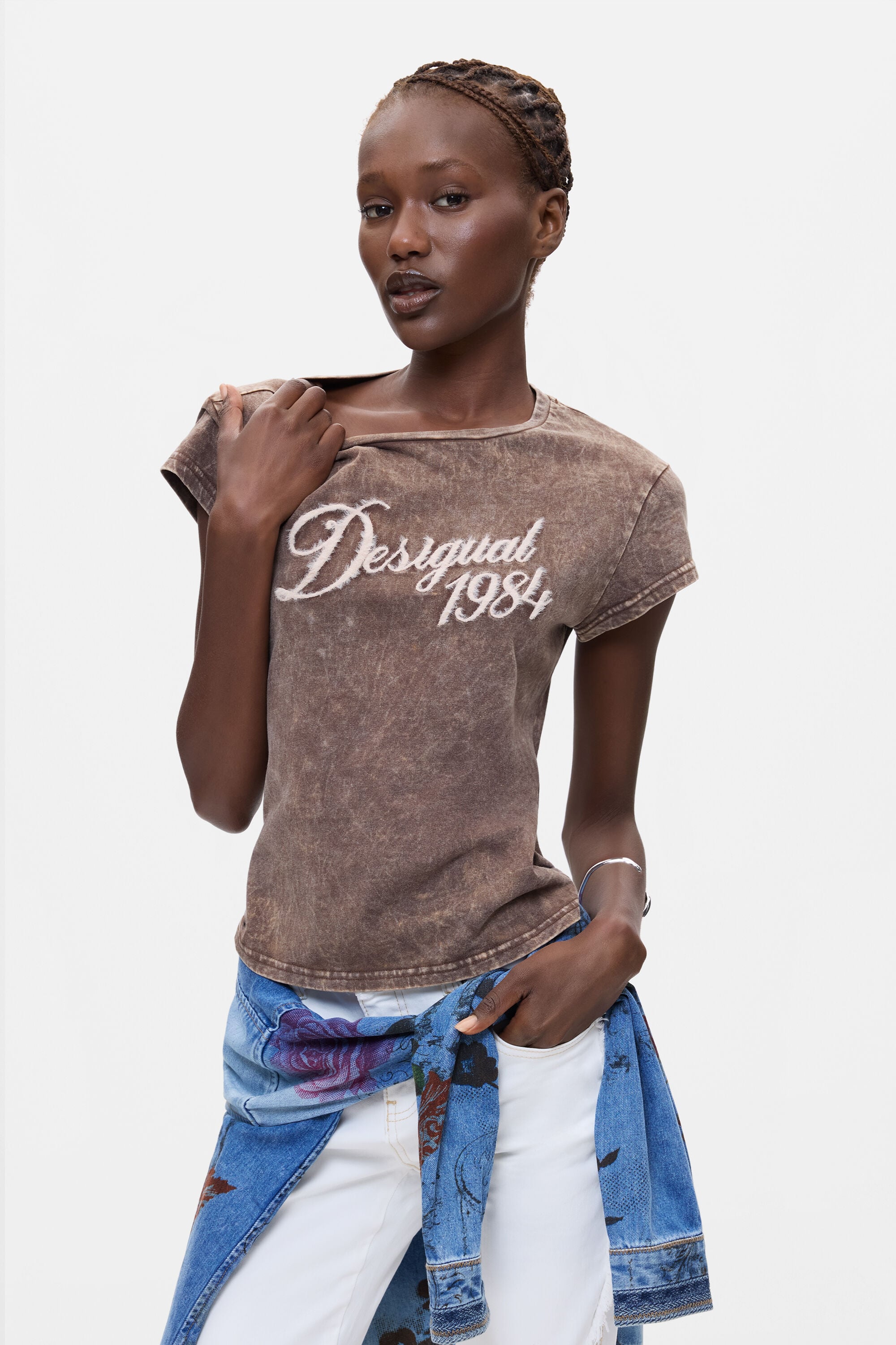 Desigual Gemêleerd T-shirt 100% katoen