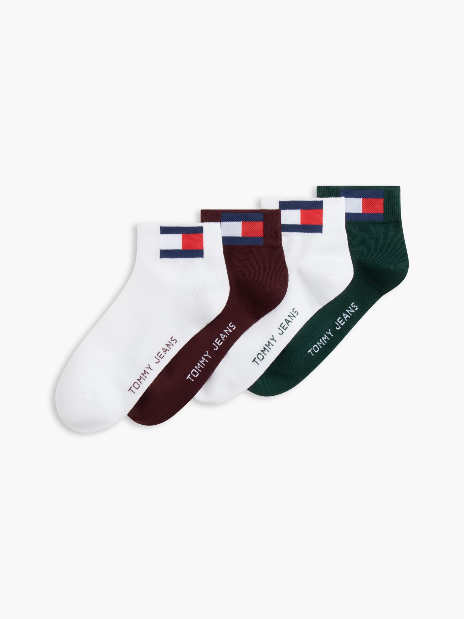 Tommy Jeans Set van 4 paar enkelsokken met vlag