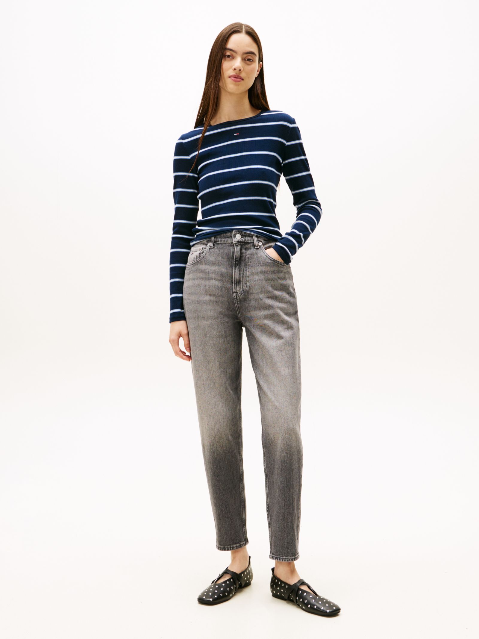 Tommy Jeans ultra high rise mom jeans met tapered fit