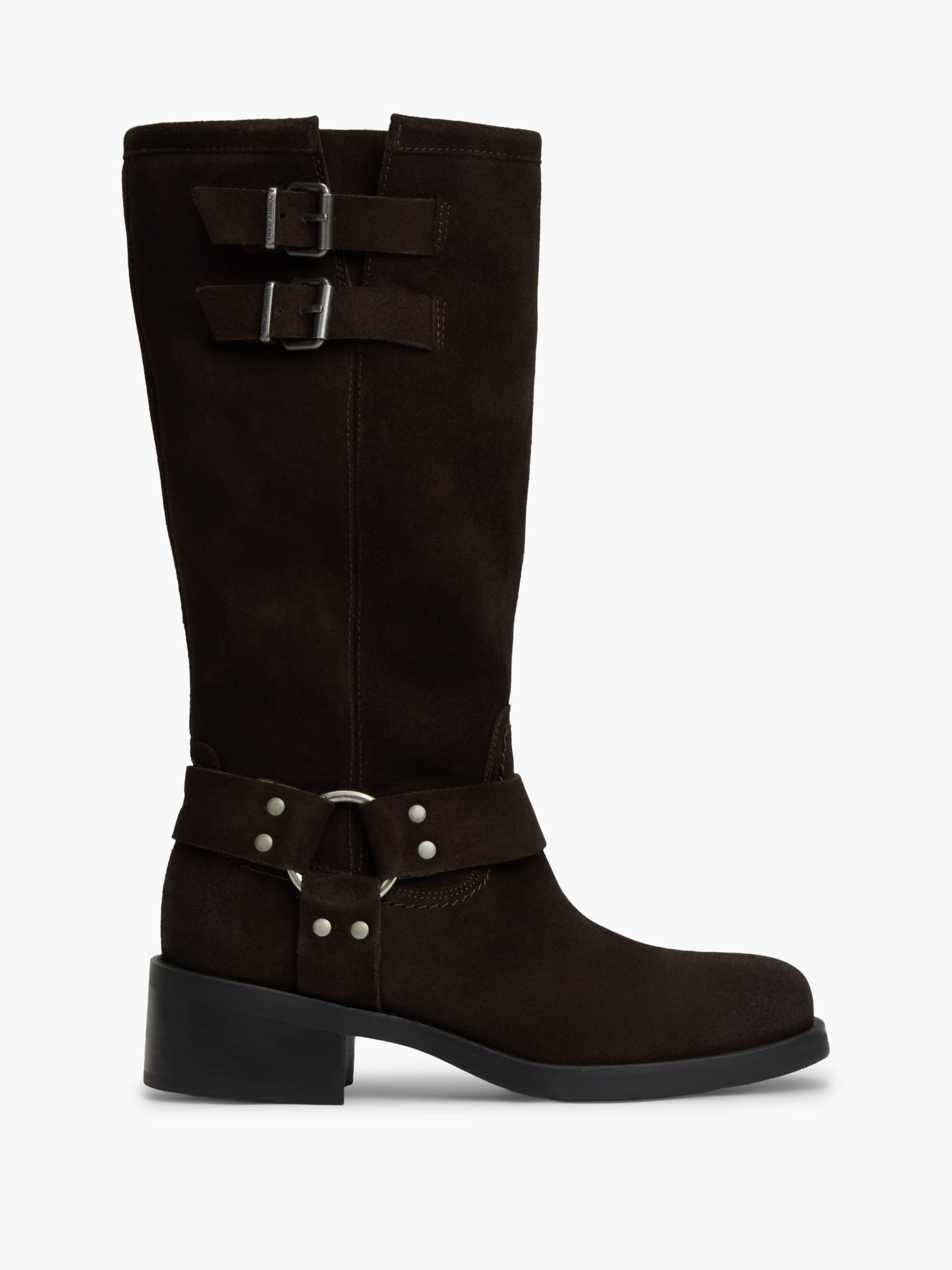 Tommy Jeans Veterboot van geborsteld suède met gespbandje