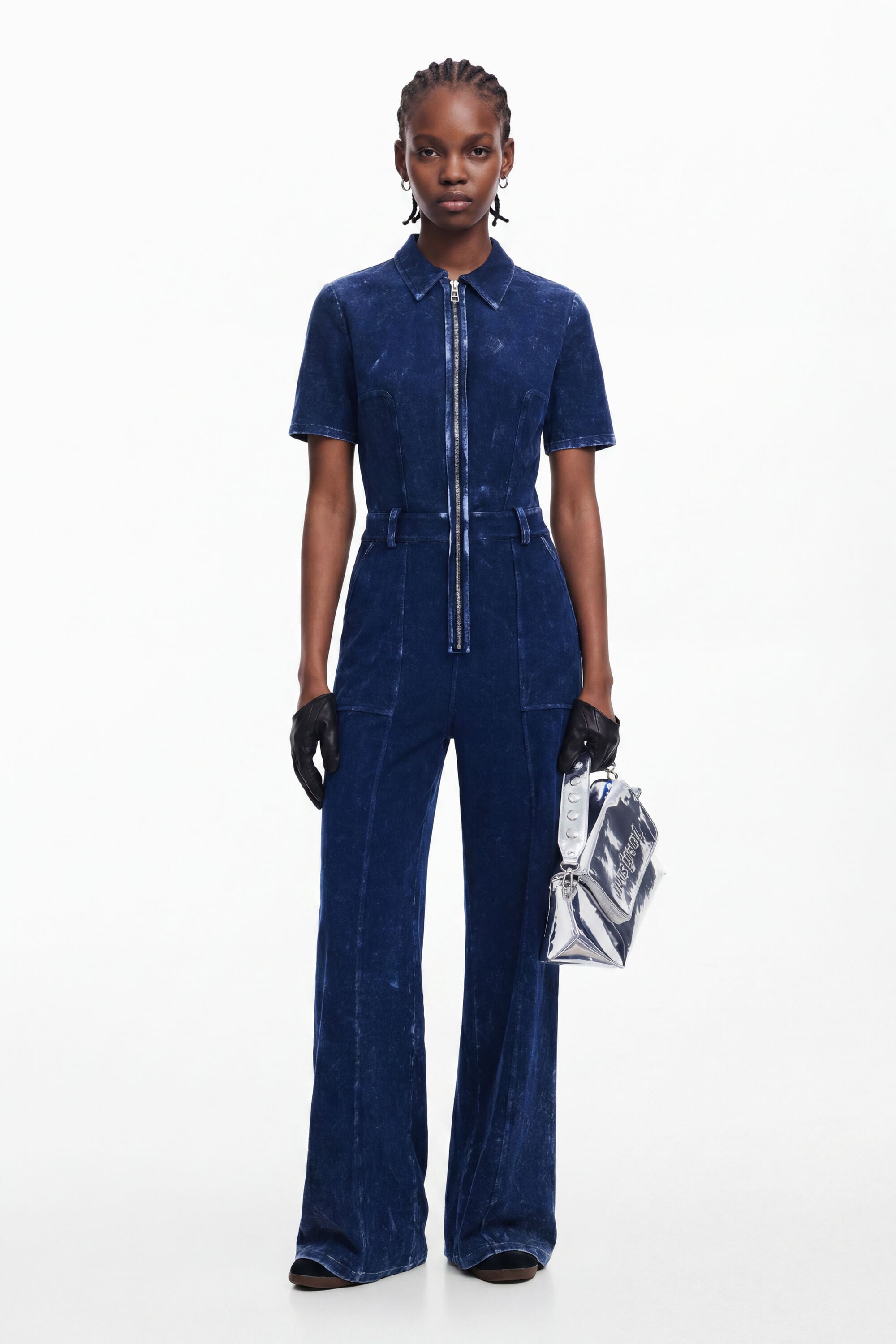 Desigual Denim jumpsuit met wassingseffect