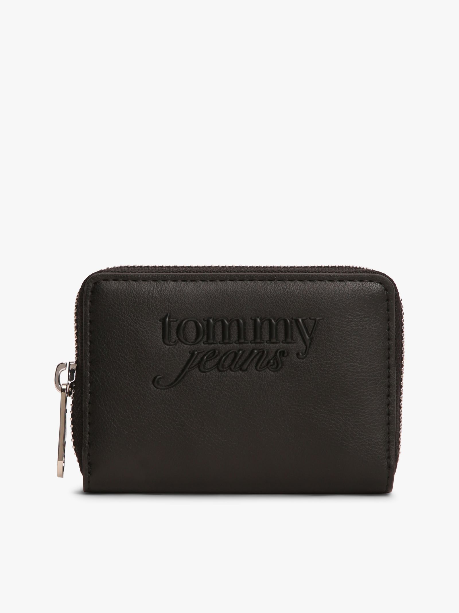 Tommy Jeans Essential Zip Around portemonnee met logo in zwart