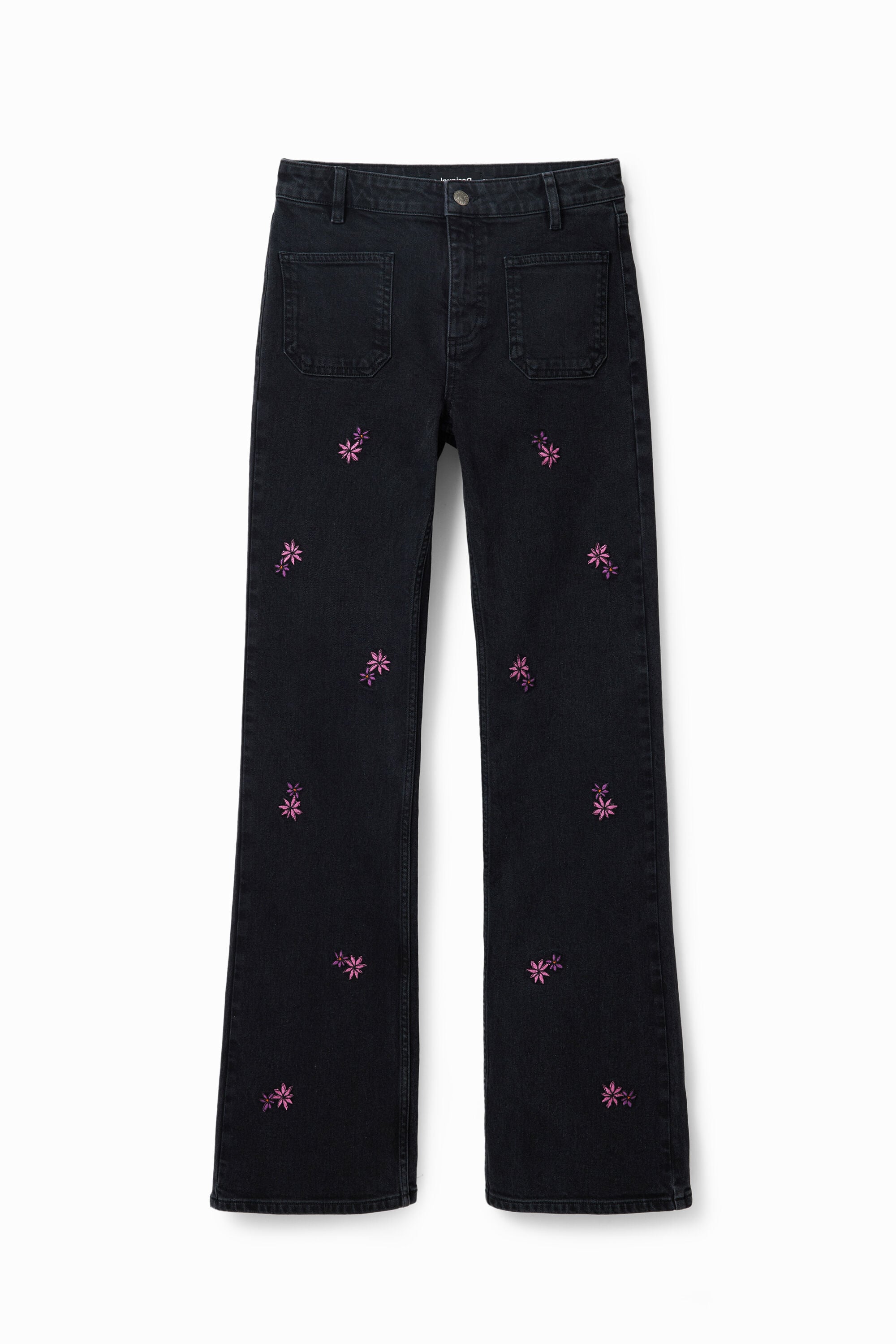 Desigual Flared Jeans met bloemen