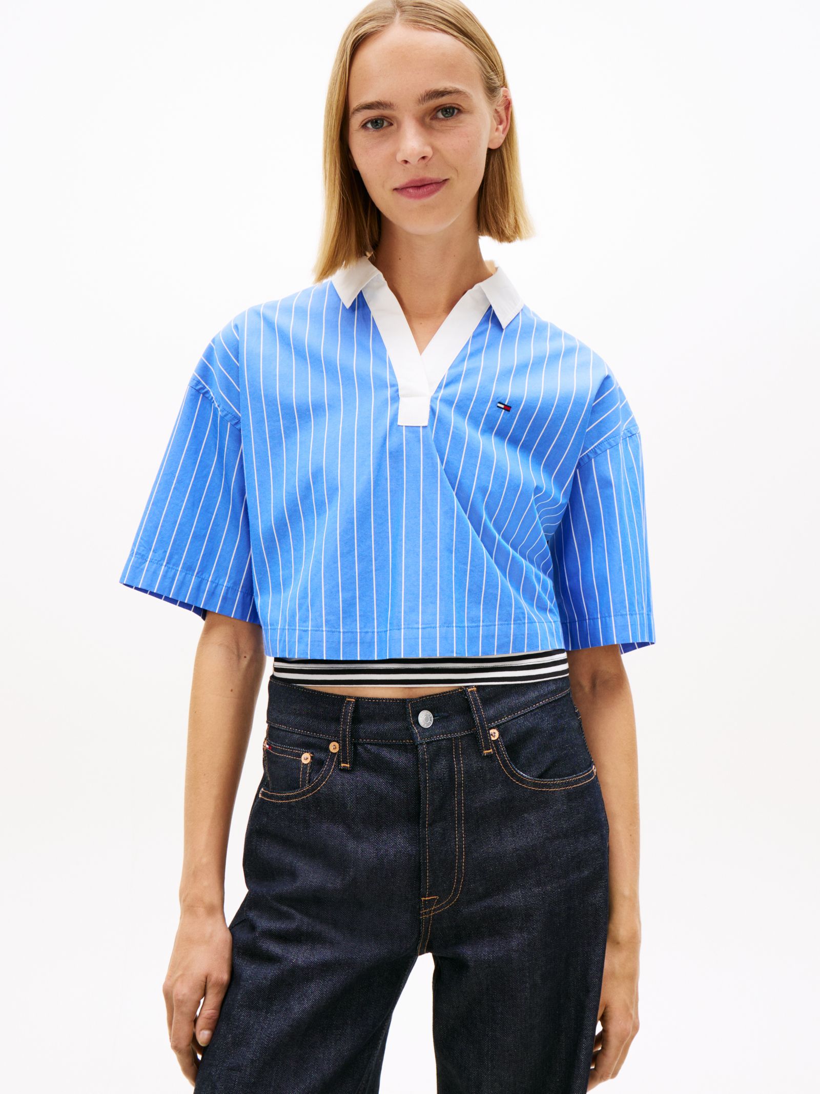 Tommy Jeans Relaxed Fit overhemd met korte mouwen