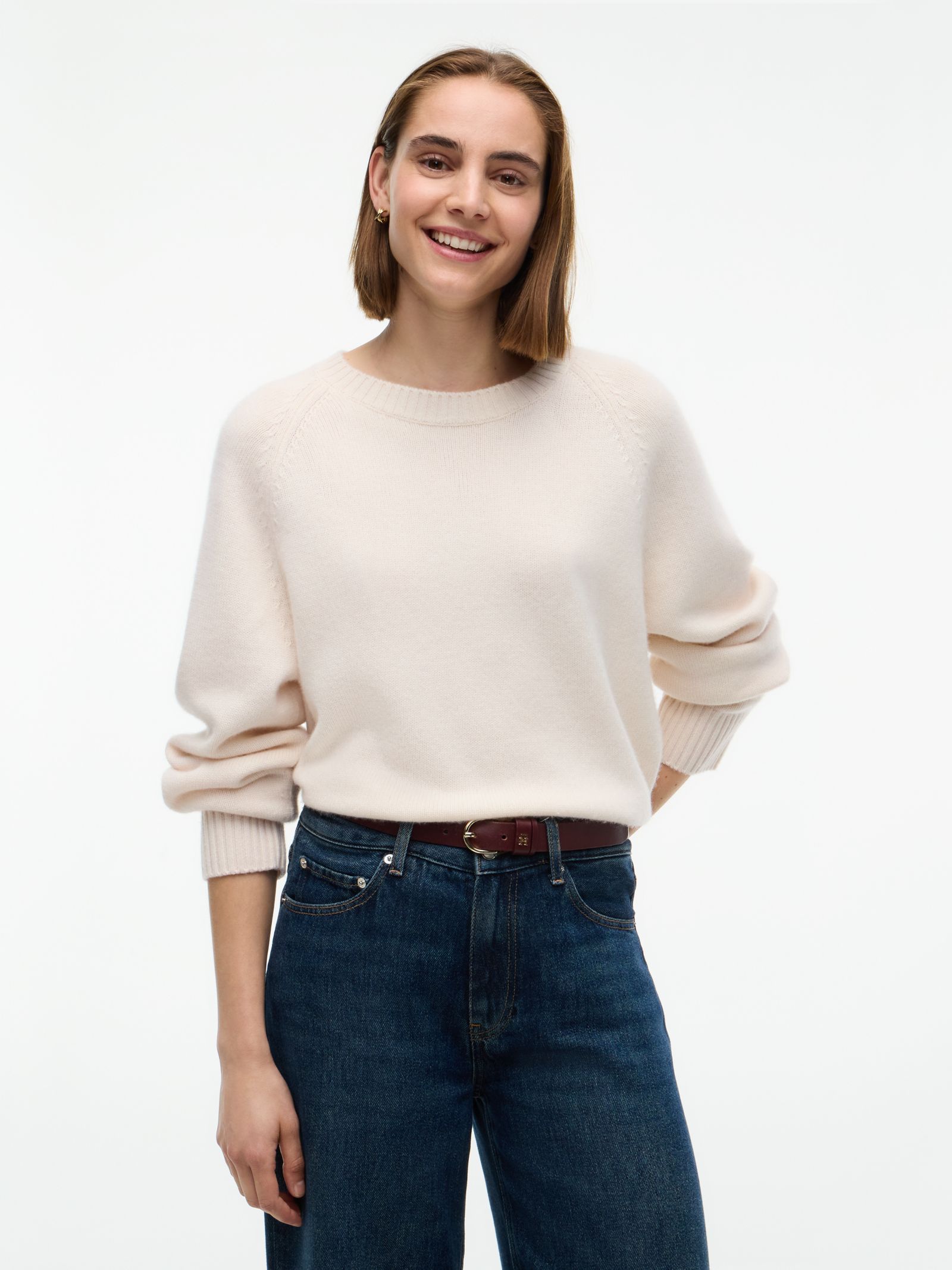 Tommy Hilfiger Wolmix relaxed trui met kasjmier