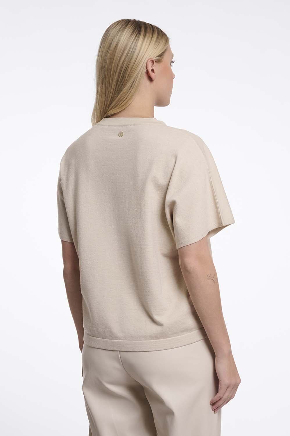 Rino & Pelle Rino & Pelle Pullover Otillia with short sleeves Beige dames