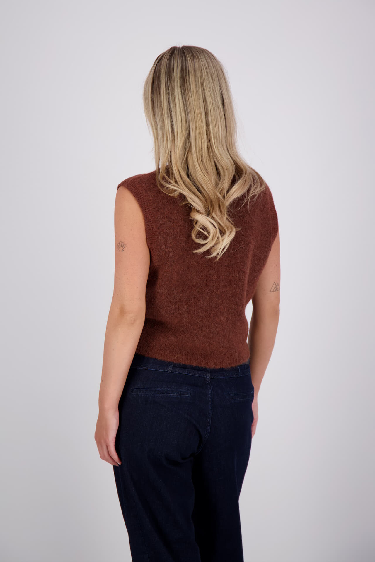 Selected Femme Vest Lulu Button Cognac dames