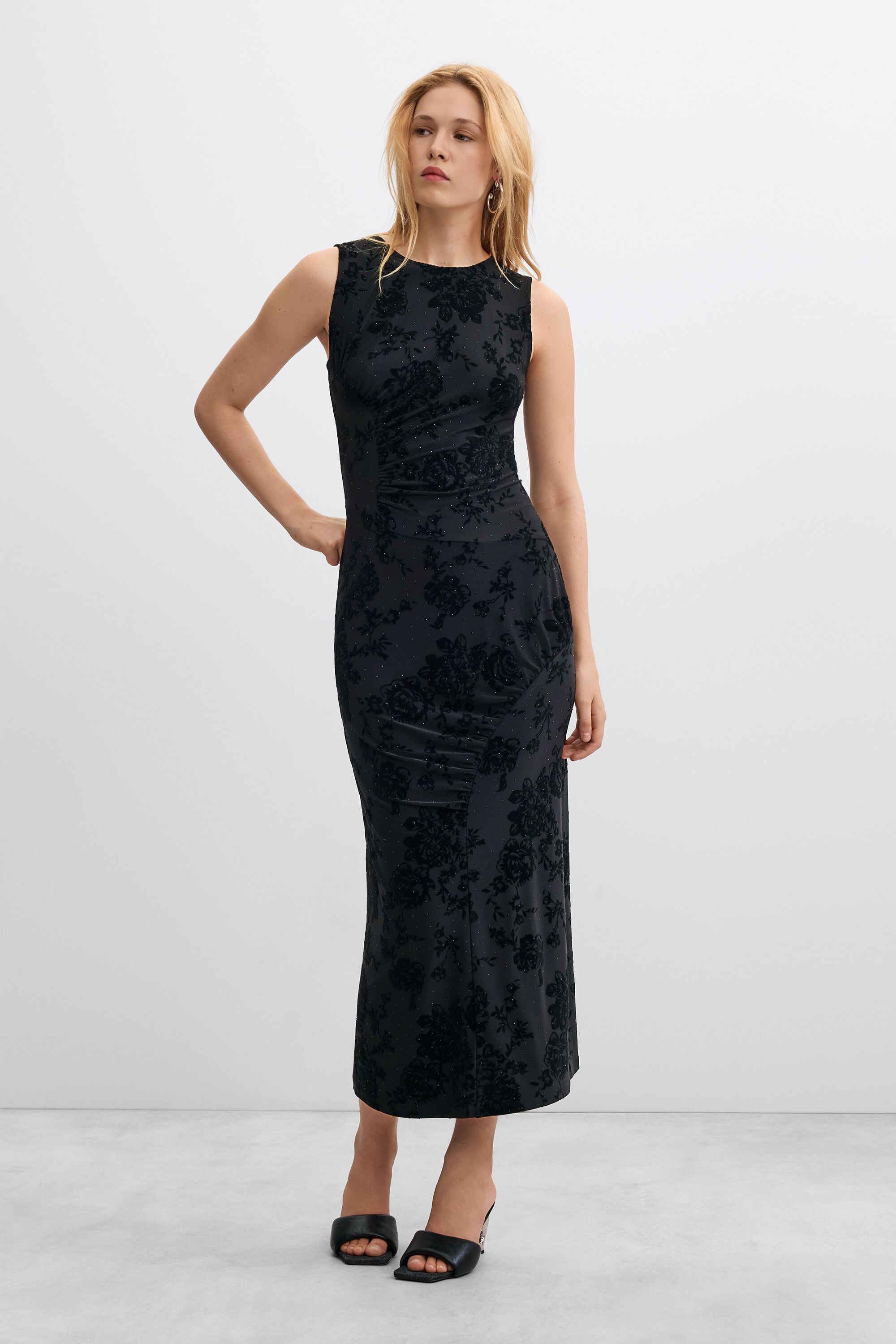 Desigual midijurk met flock strass