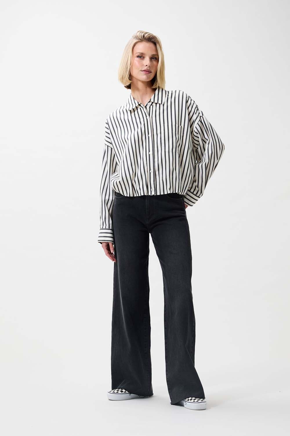 Catwalk Junkie Blouse Tuck in Wit dames