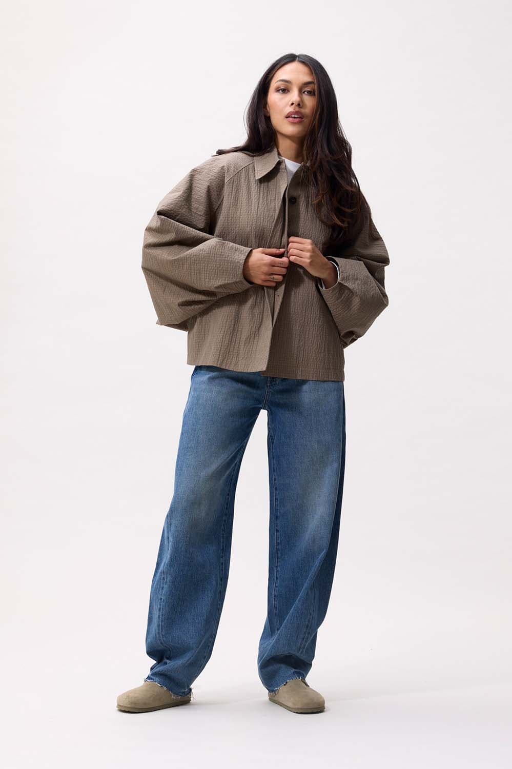 Catwalk Junkie Jas Cape Check Groen dames