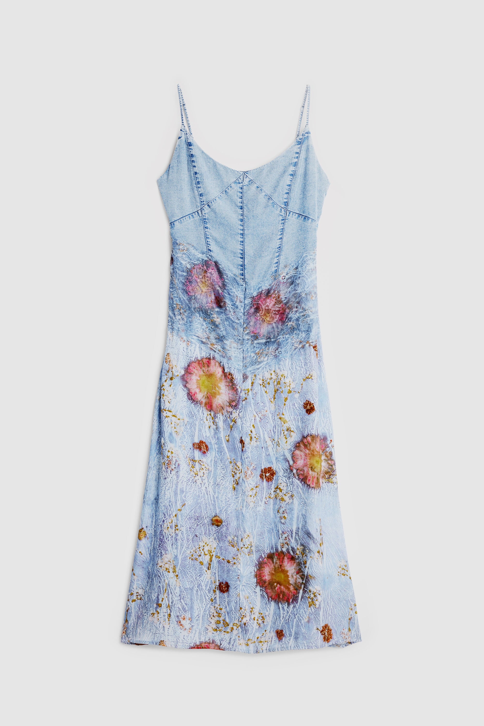 Desigual Mouwloos jurk van twee materialen