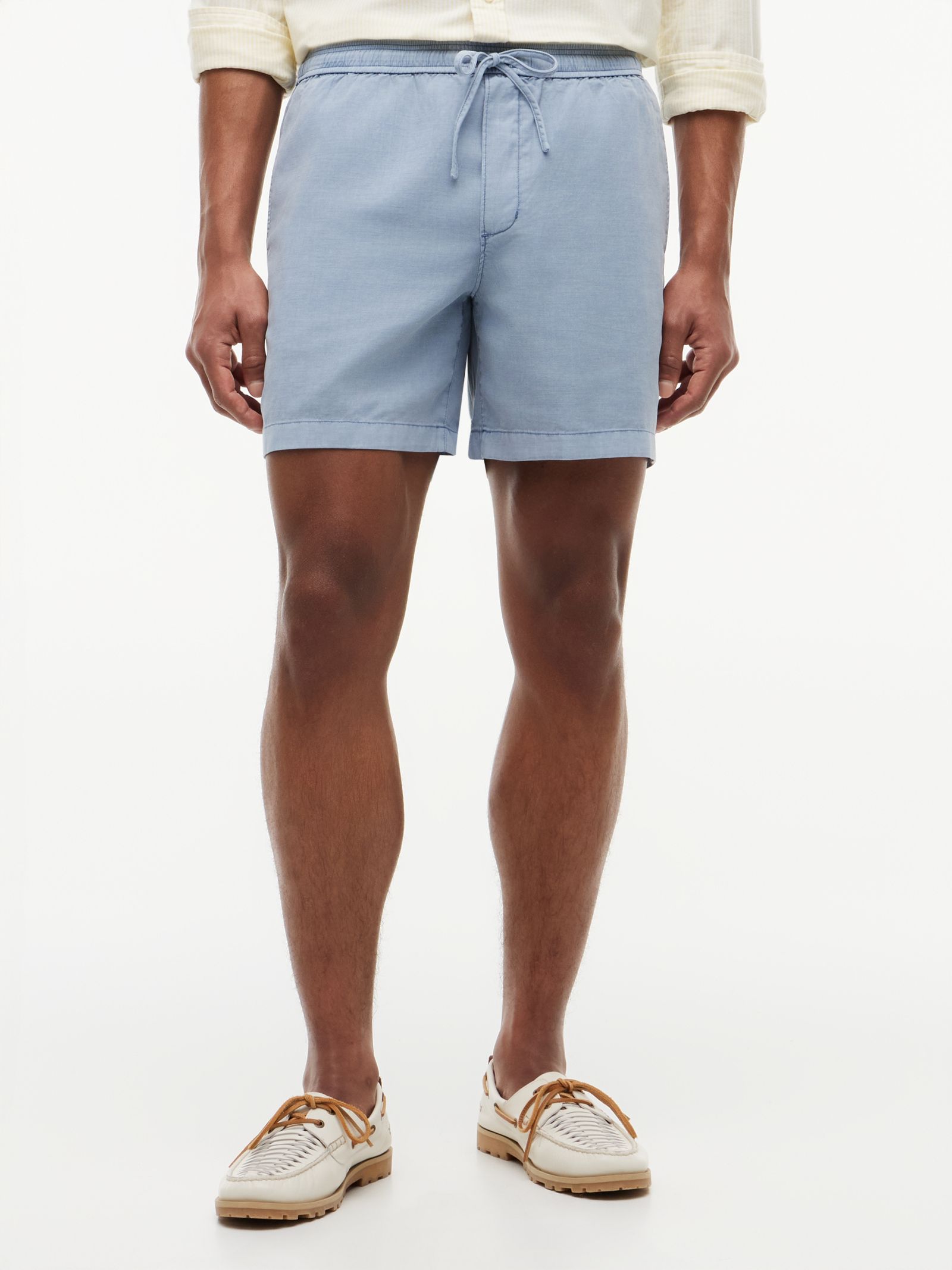 Tommy Hilfiger Dover regular straight chino short met wassing in blauw
