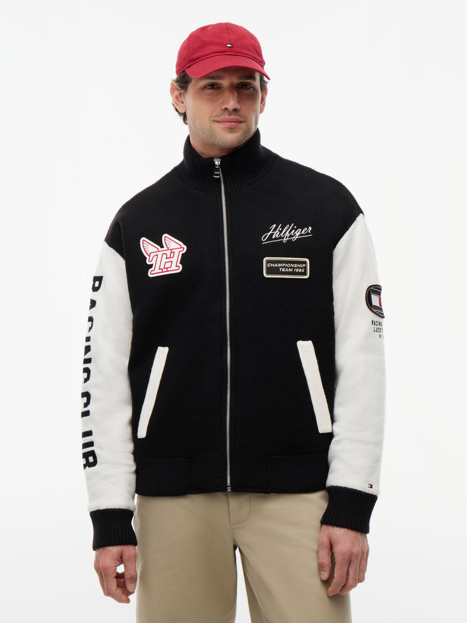 Tommy Hilfiger Trainingsjack van zuivere wol