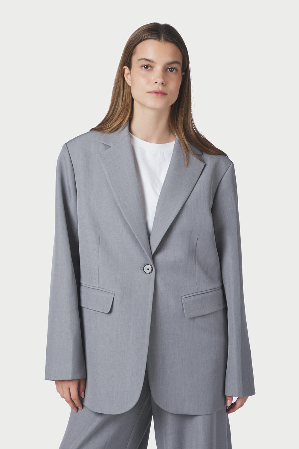 Neo Noir Blazer Aarielle Structure Grijs dames