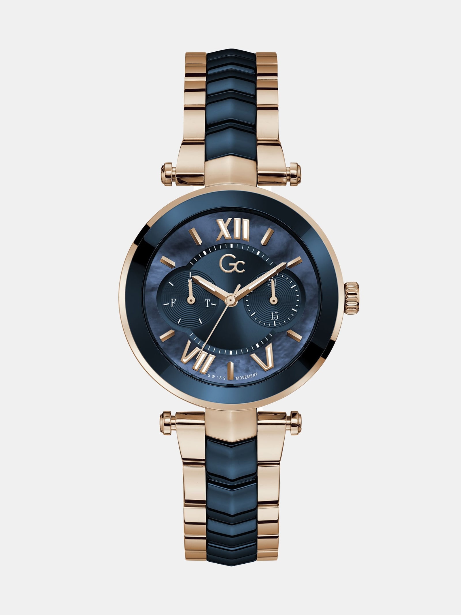 Guess Horloge Gc Chronograaf Keramisch in blauw