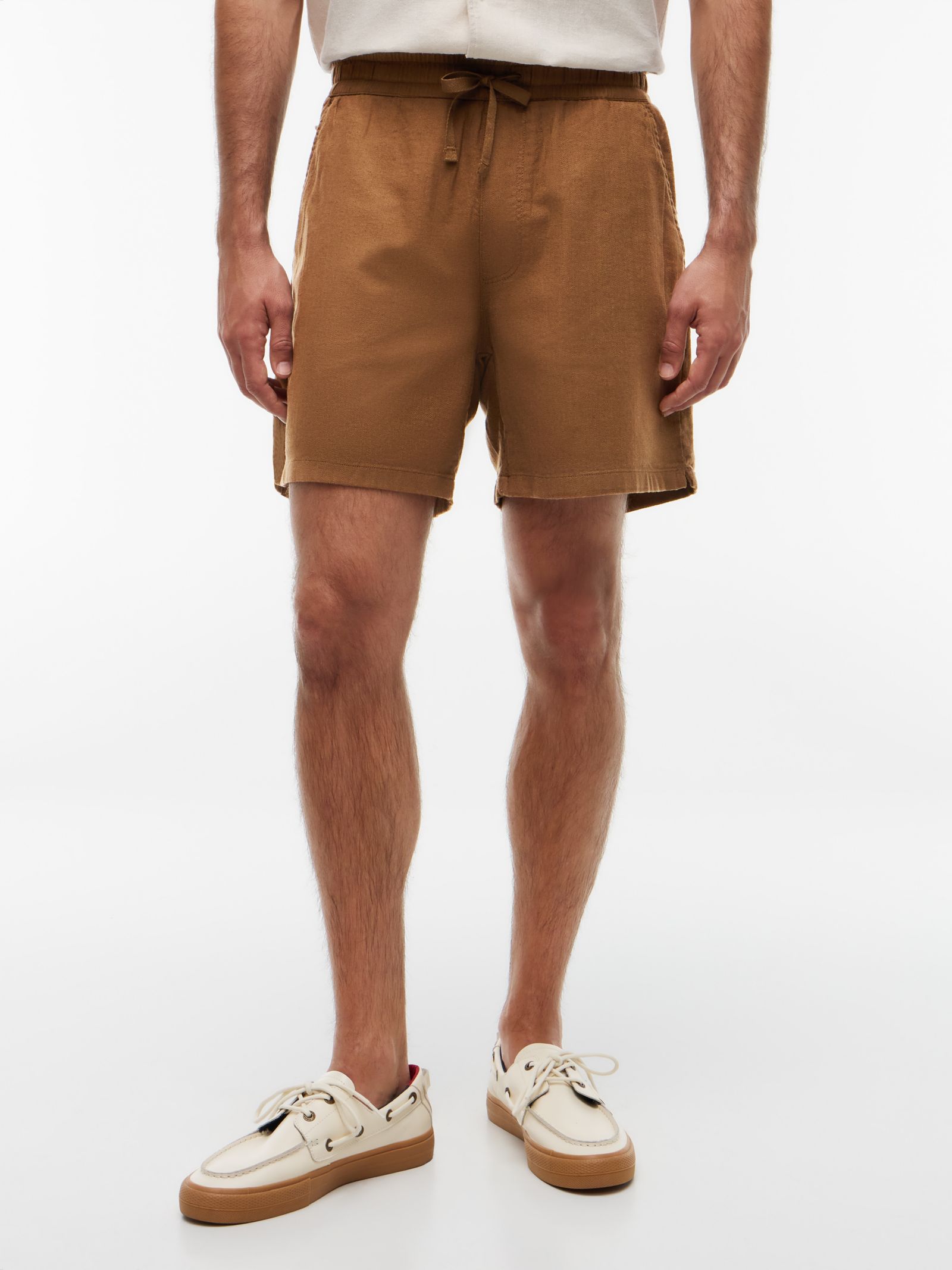 Tommy Jeans relaxed short van linnenmix en logo