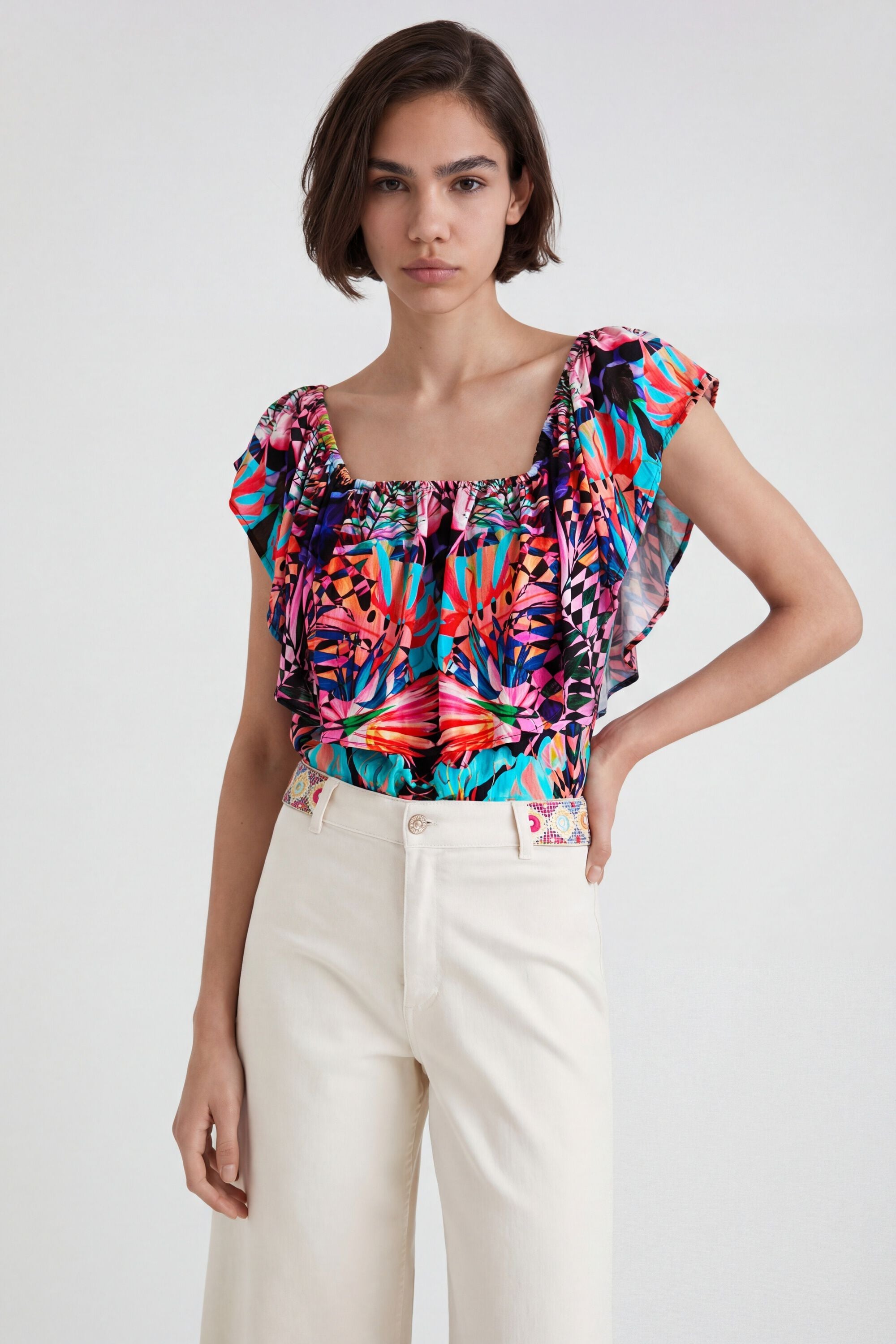 Desigual Geometrische body met boothals
