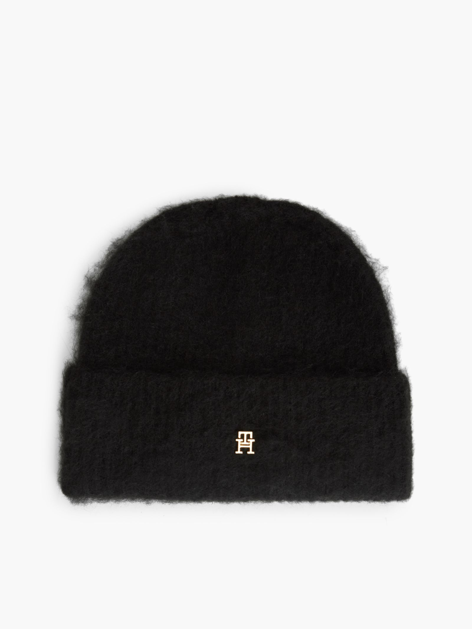 Tommy Hilfiger Chic Beanie met alpaca in zwart
