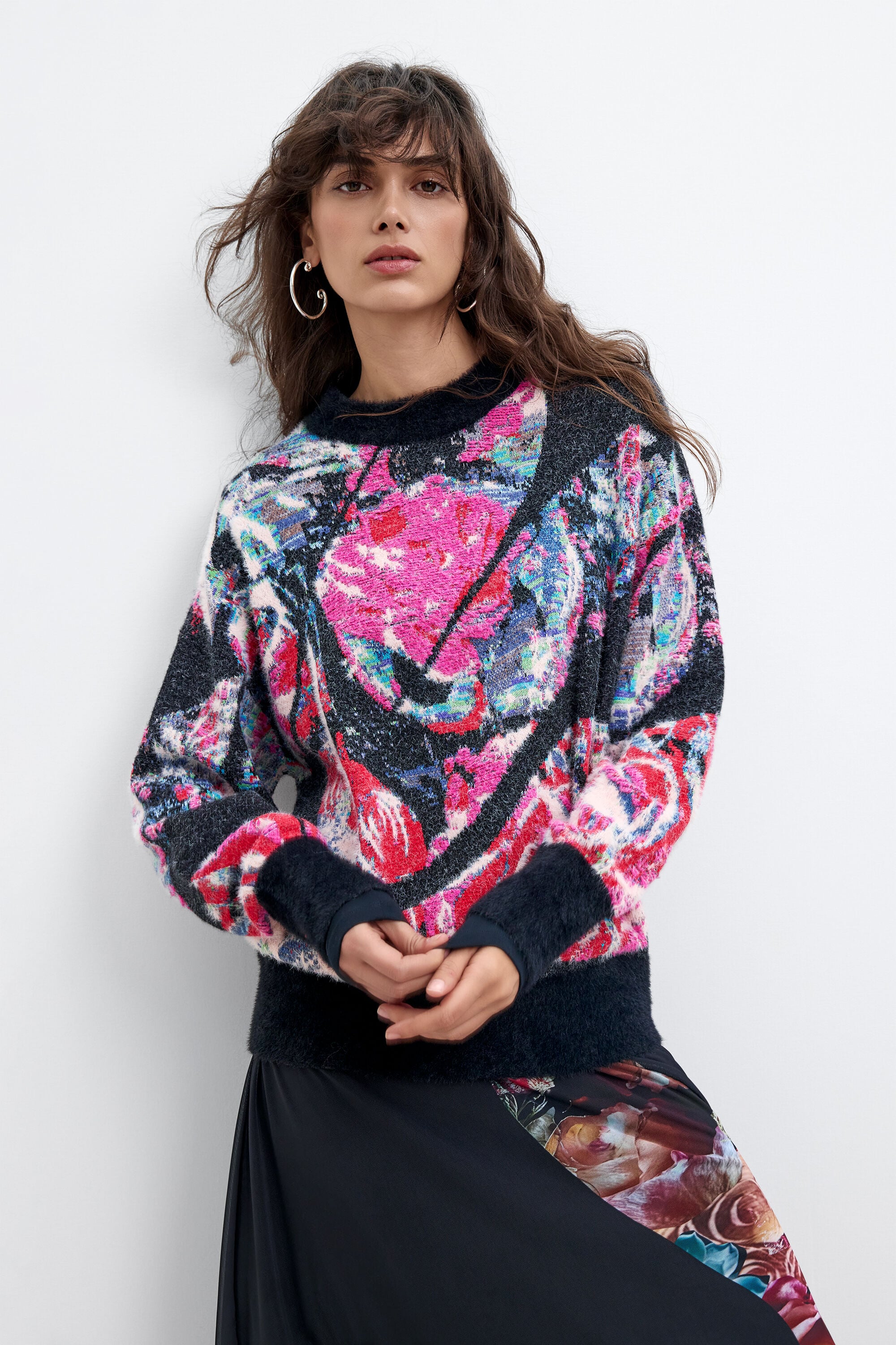 Desigual Oversized trui met print M. C. Lacroix