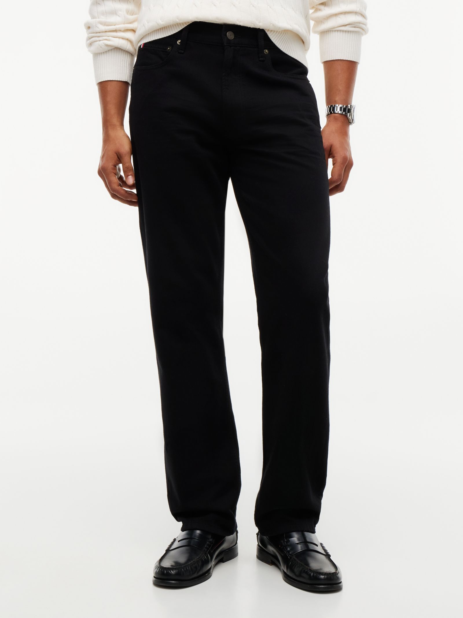 Tommy Hilfiger Dover Regular Straight zwarte jeans