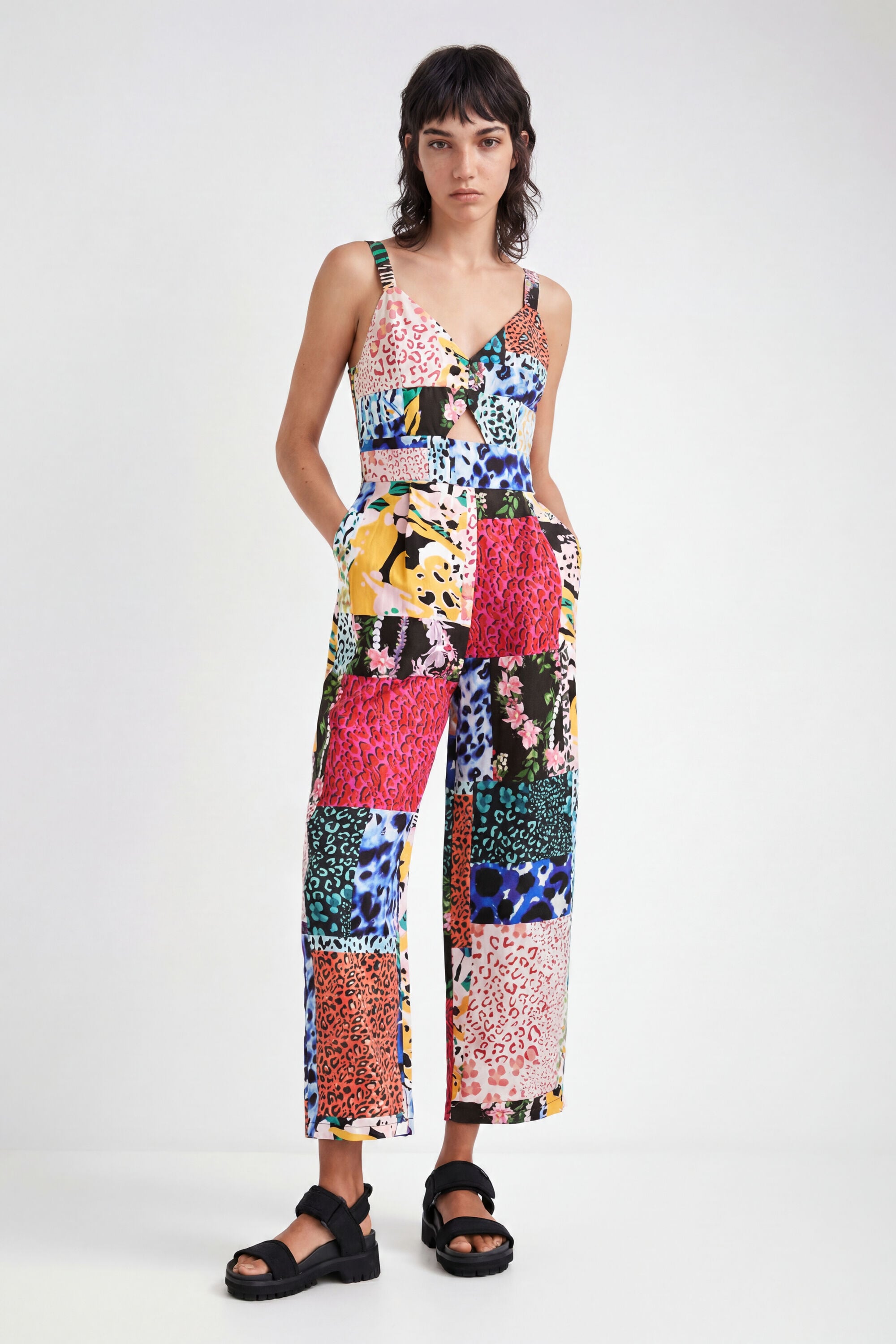 Desigual Jumpsuit patch met print