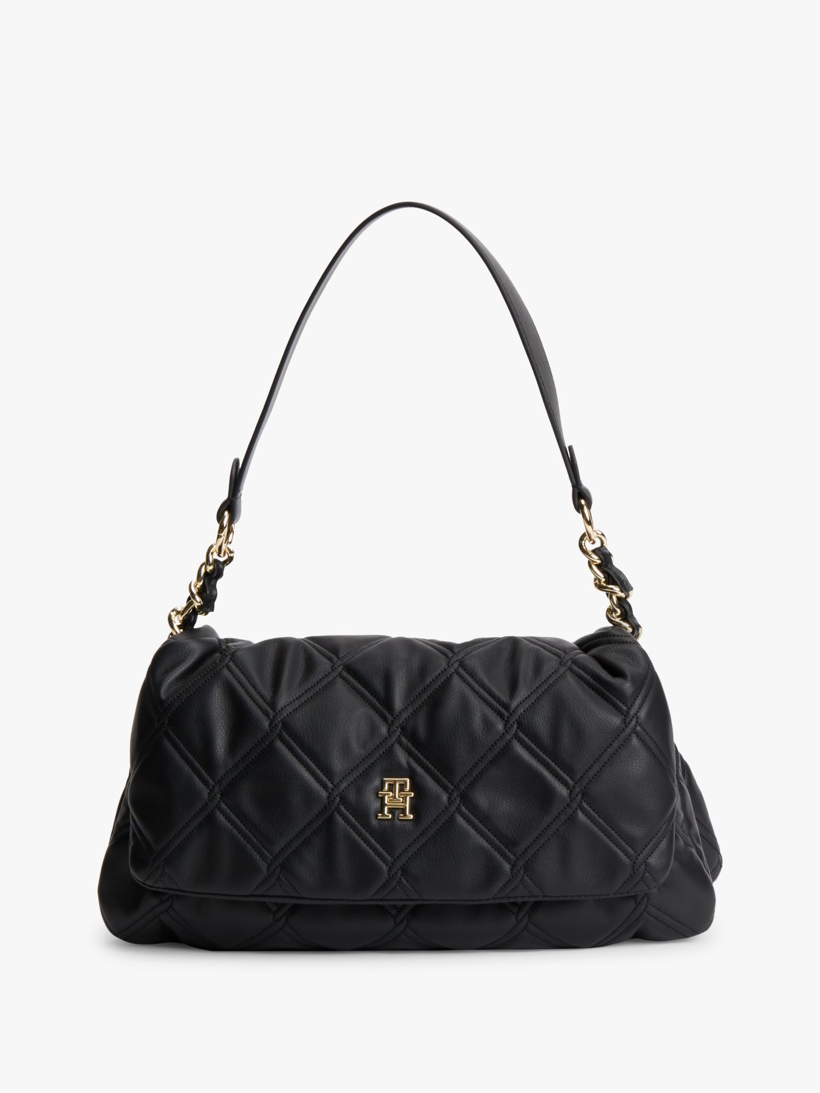 Tommy Hilfiger Quilted schoudertas met TH Monogram