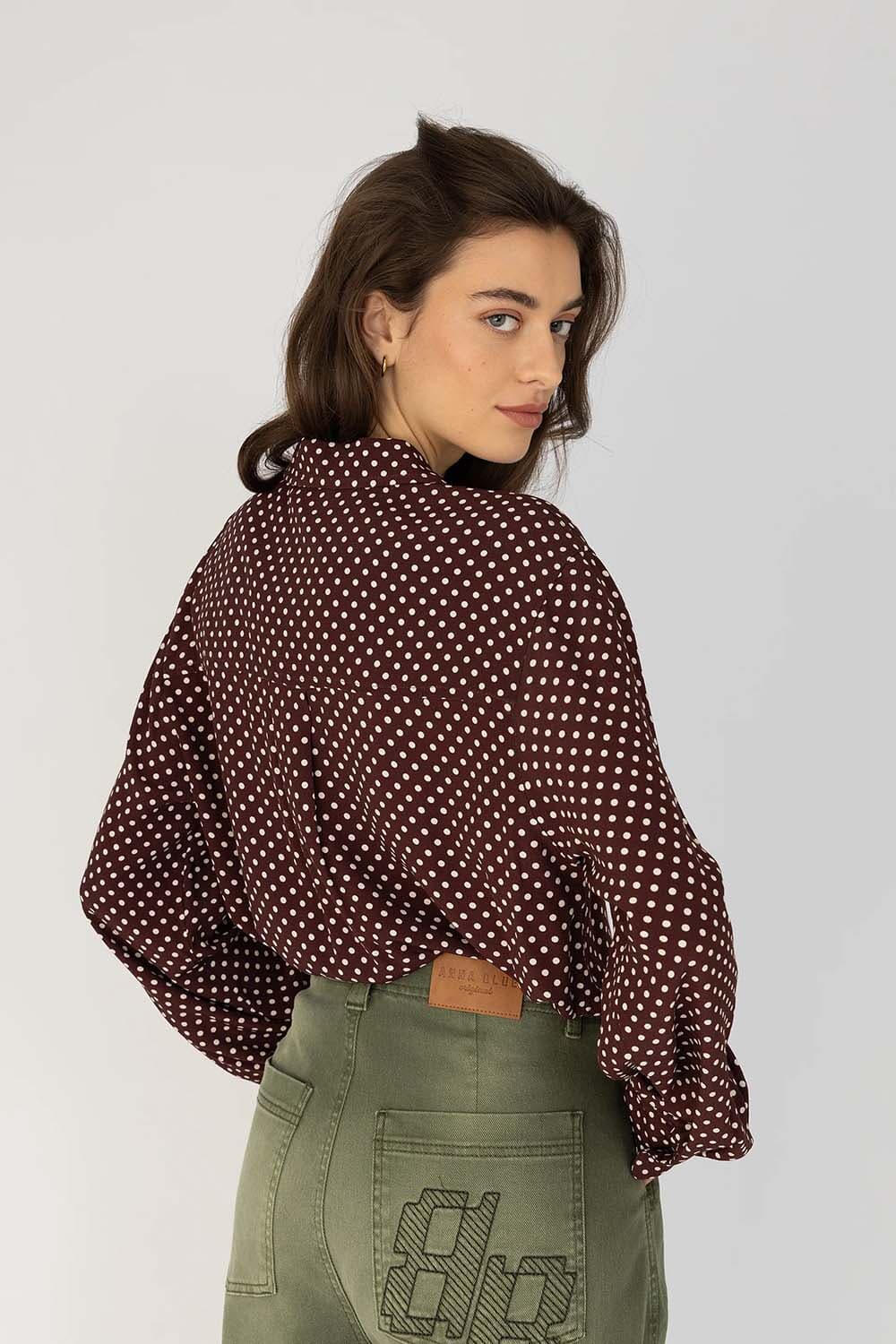 Anna Blue Blouse Lilo Bruin dames