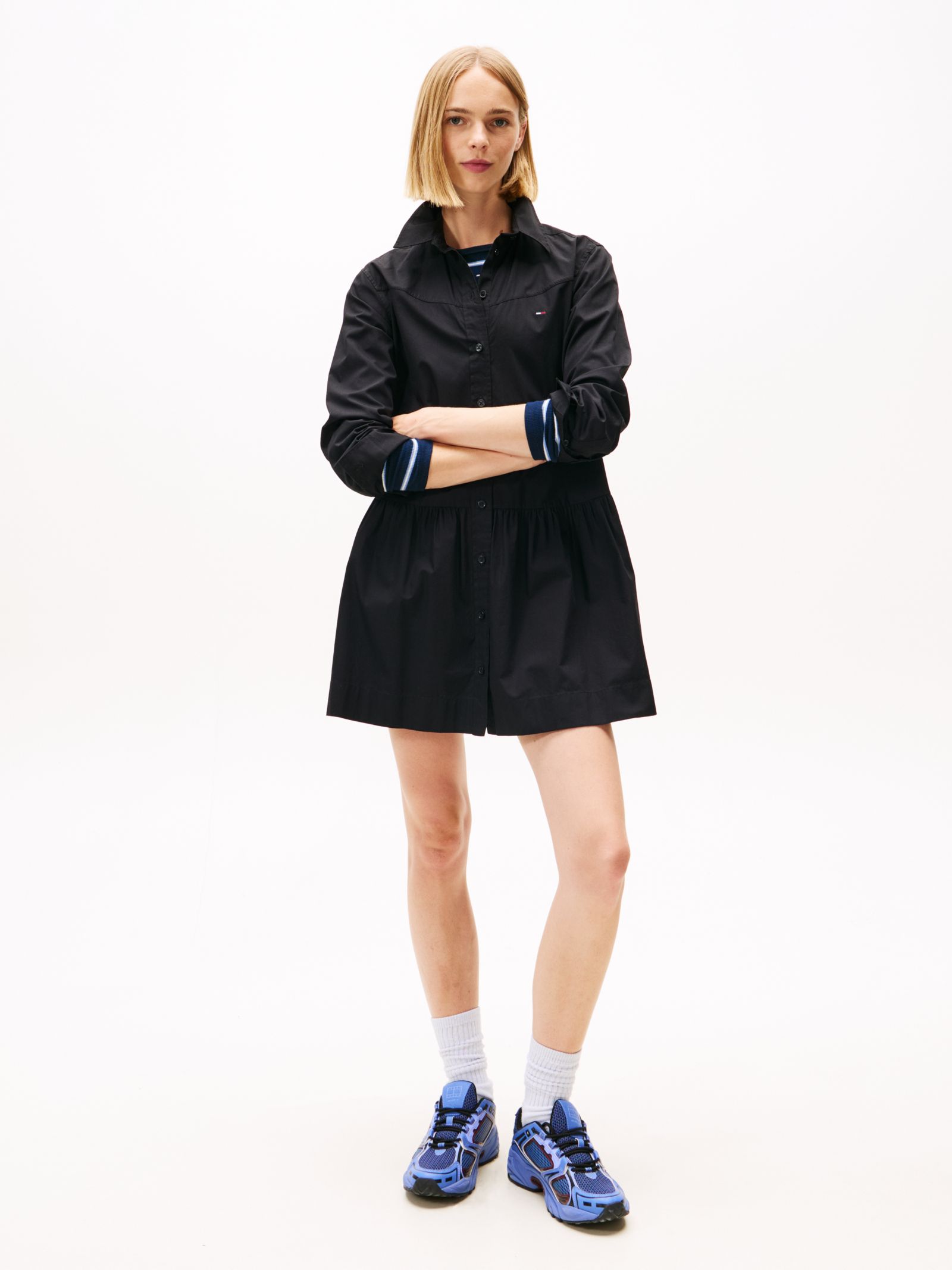 Tommy Jeans mini overhemdjurk van poplin