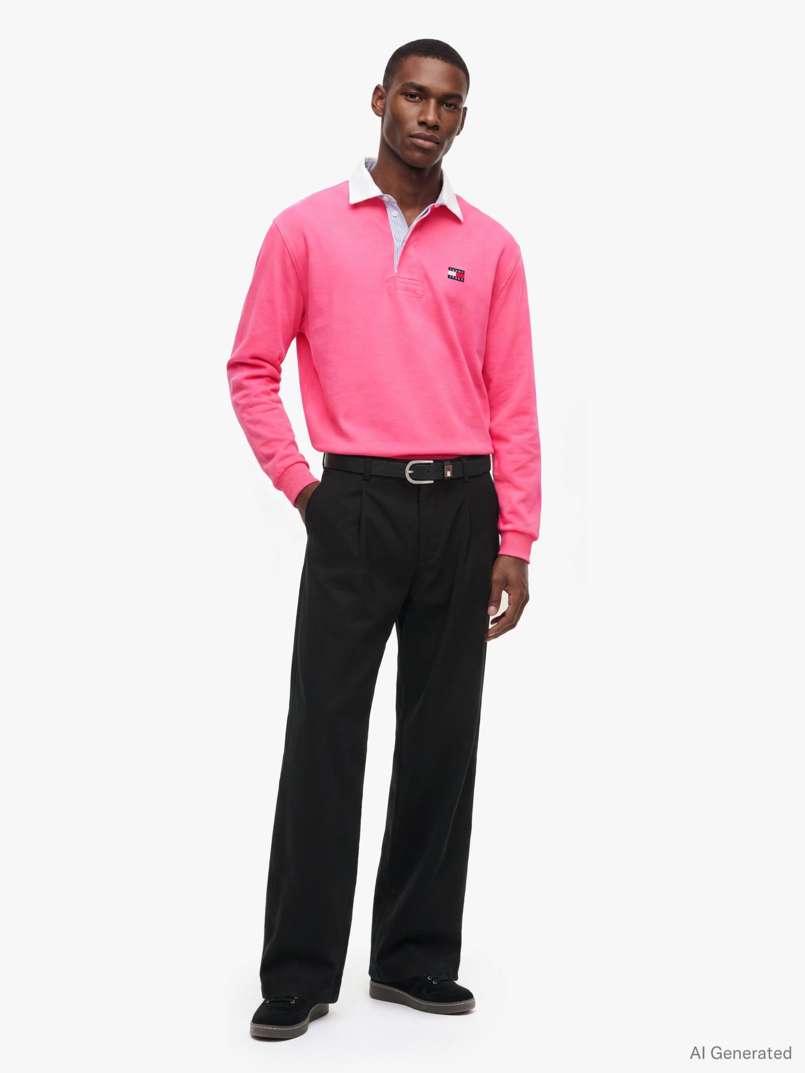 Tommy Jeans Theo Losse Chino met wassing in zwart