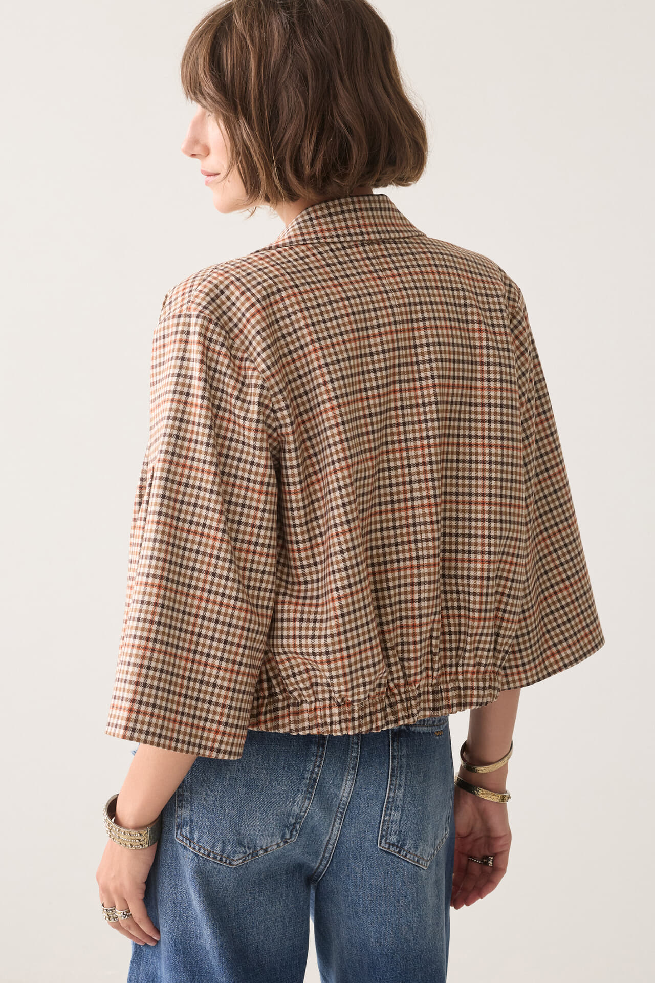 Summum Blazer Goji Berry Check Multi dames