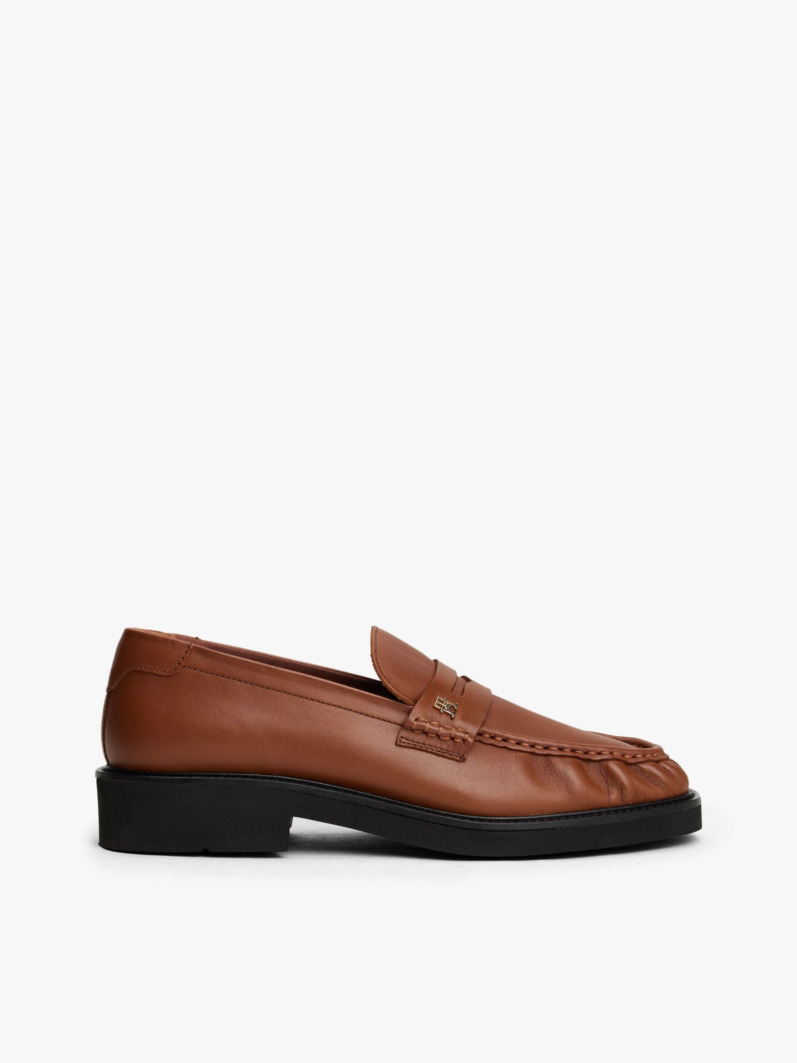Tommy Hilfiger Leren loafer met vierkante neus