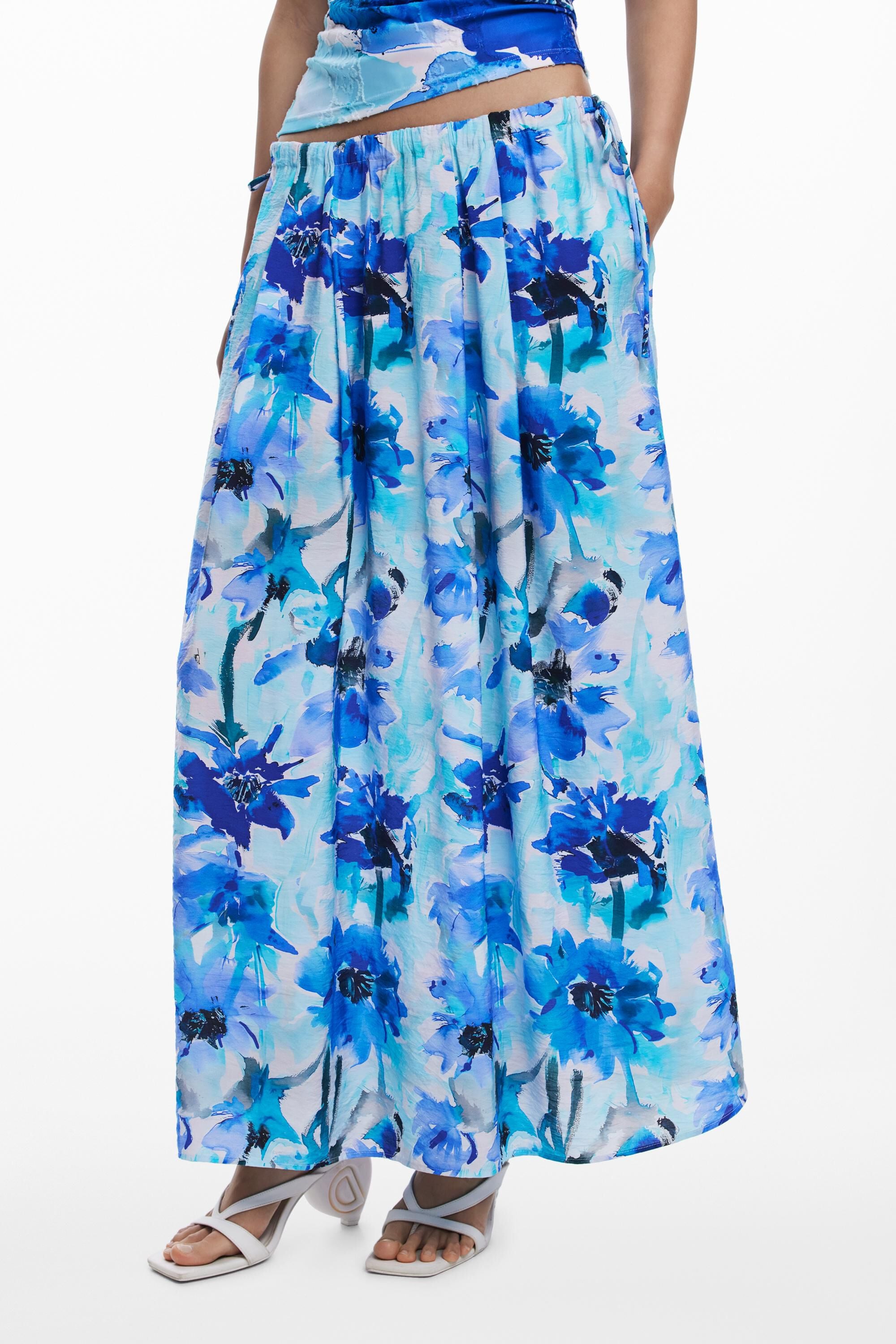 Desigual A-lijn midi bloemenrok