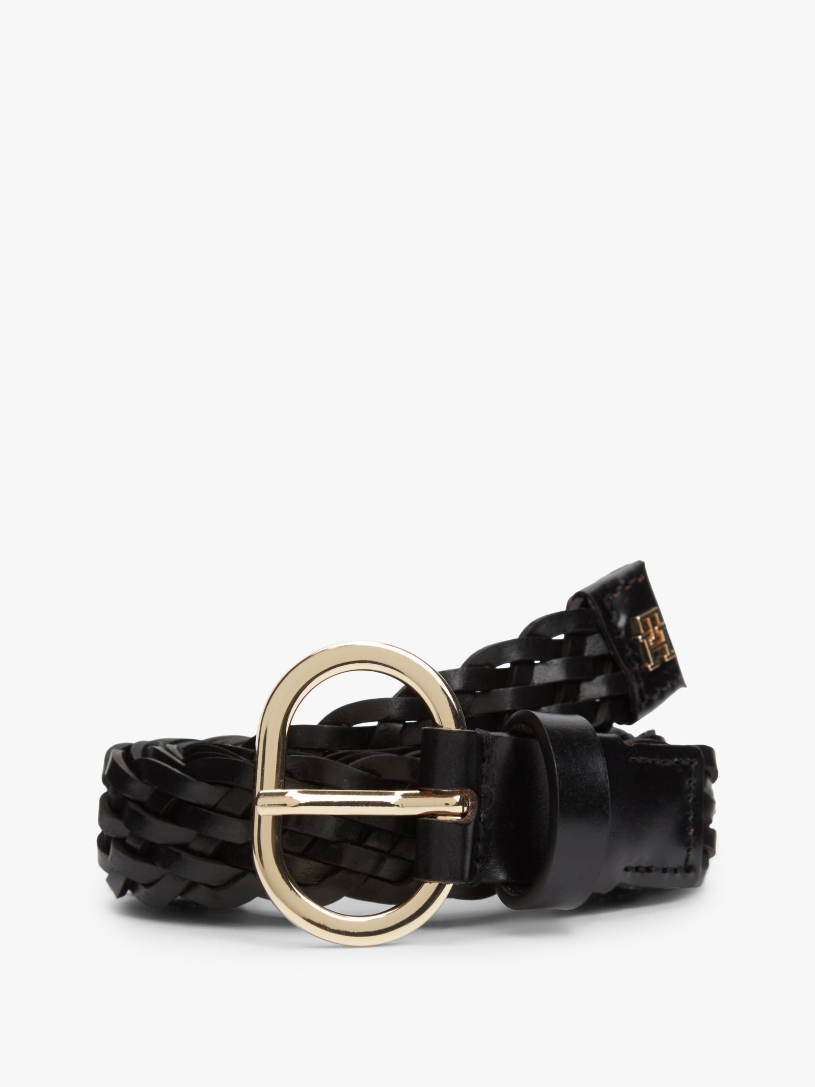 Tommy Hilfiger Chic gevlochten leren riem met ovale gesp
