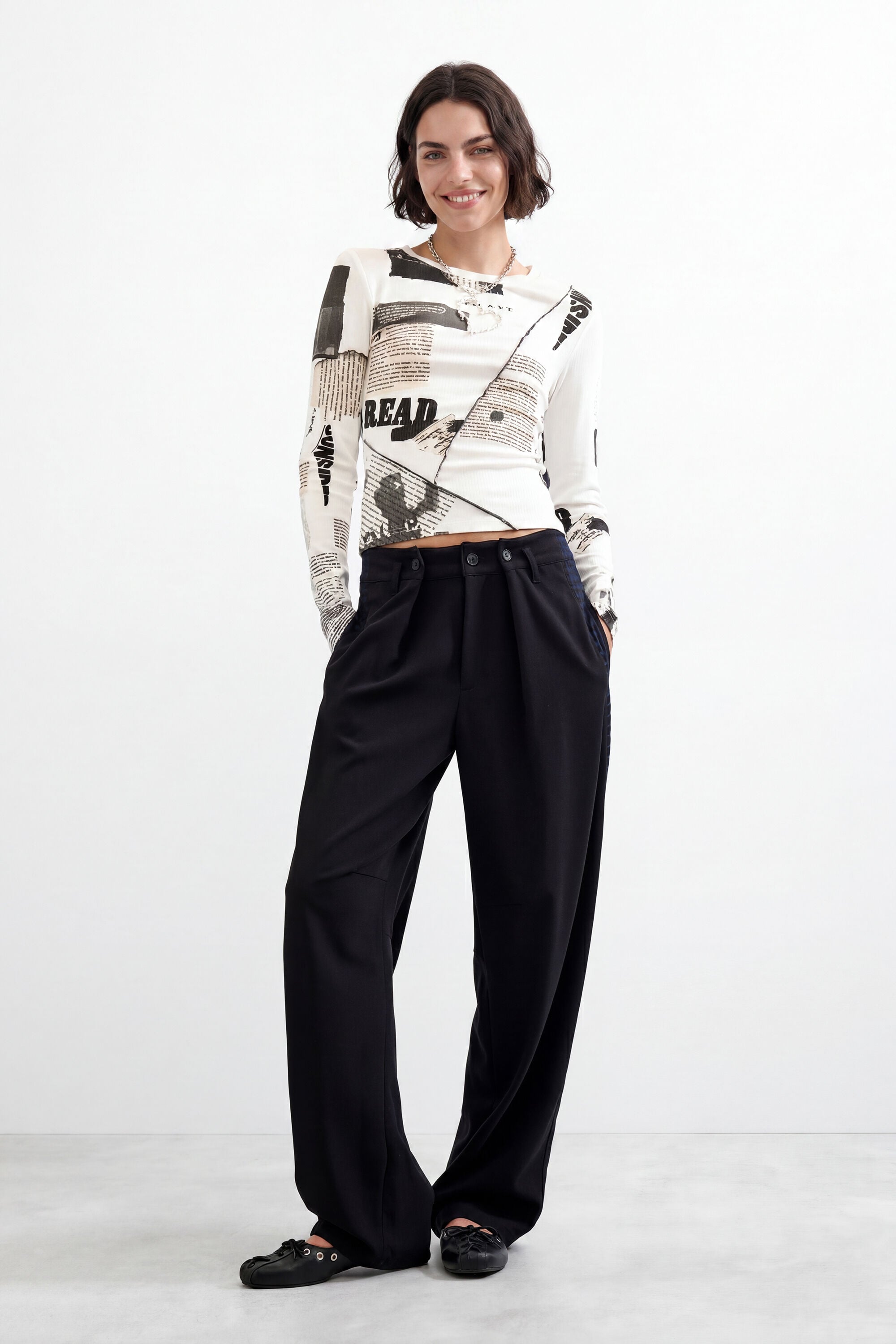 Desigual Rechte Lange Broek