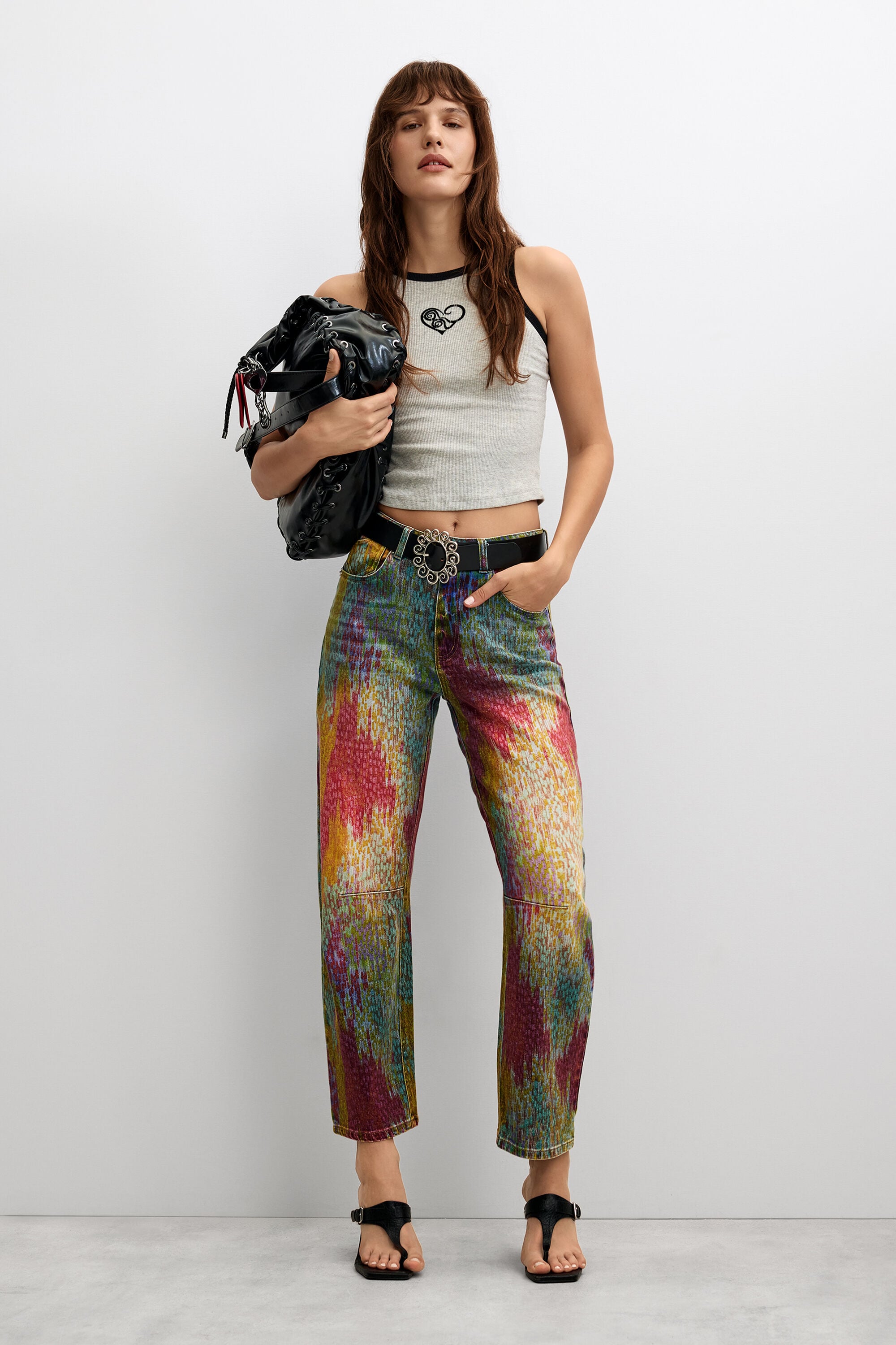 Desigual balloon tie dye spijkerbroek