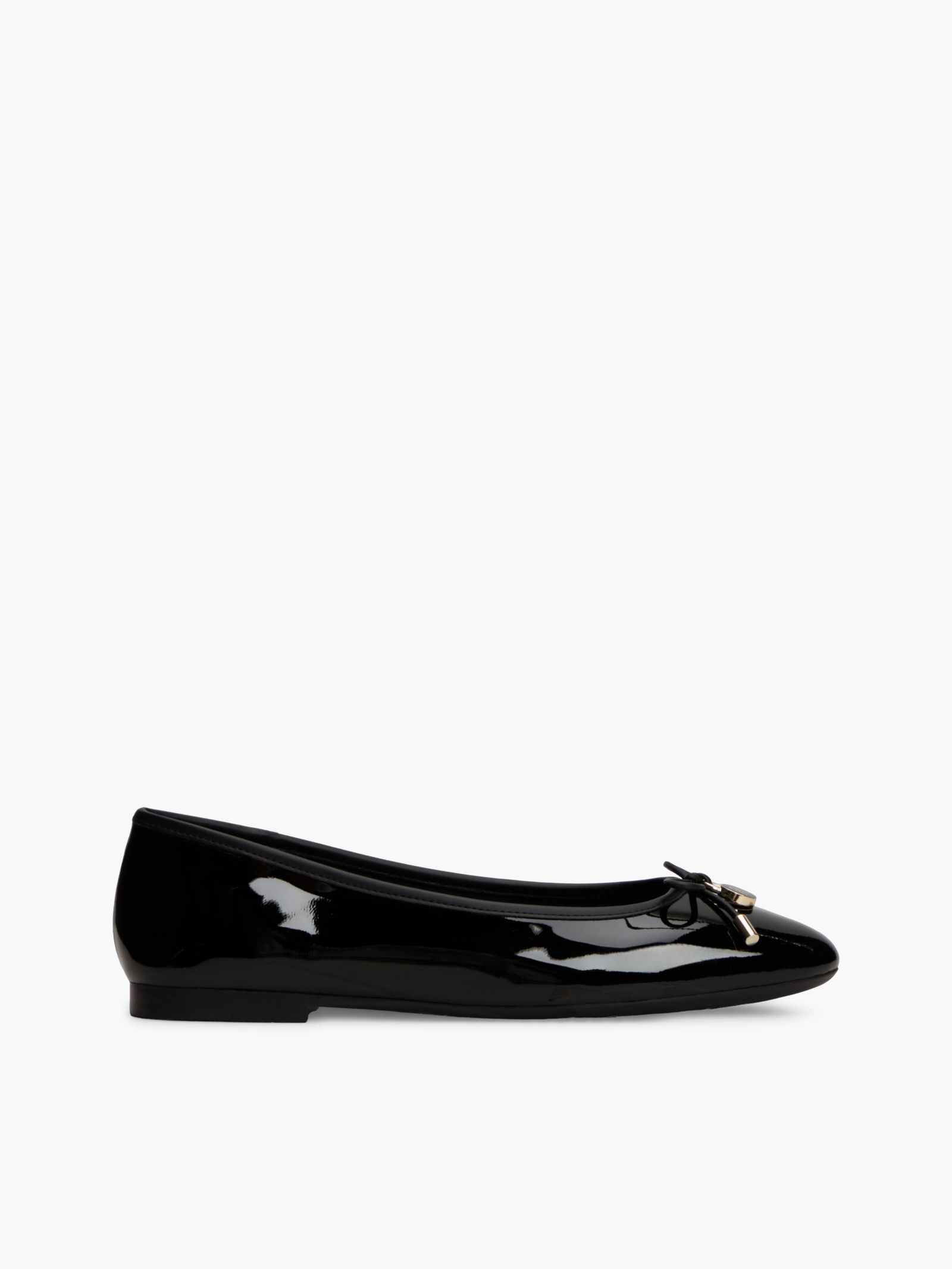 Tommy Hilfiger Ballerina van lakleer met slotbedel in zwart