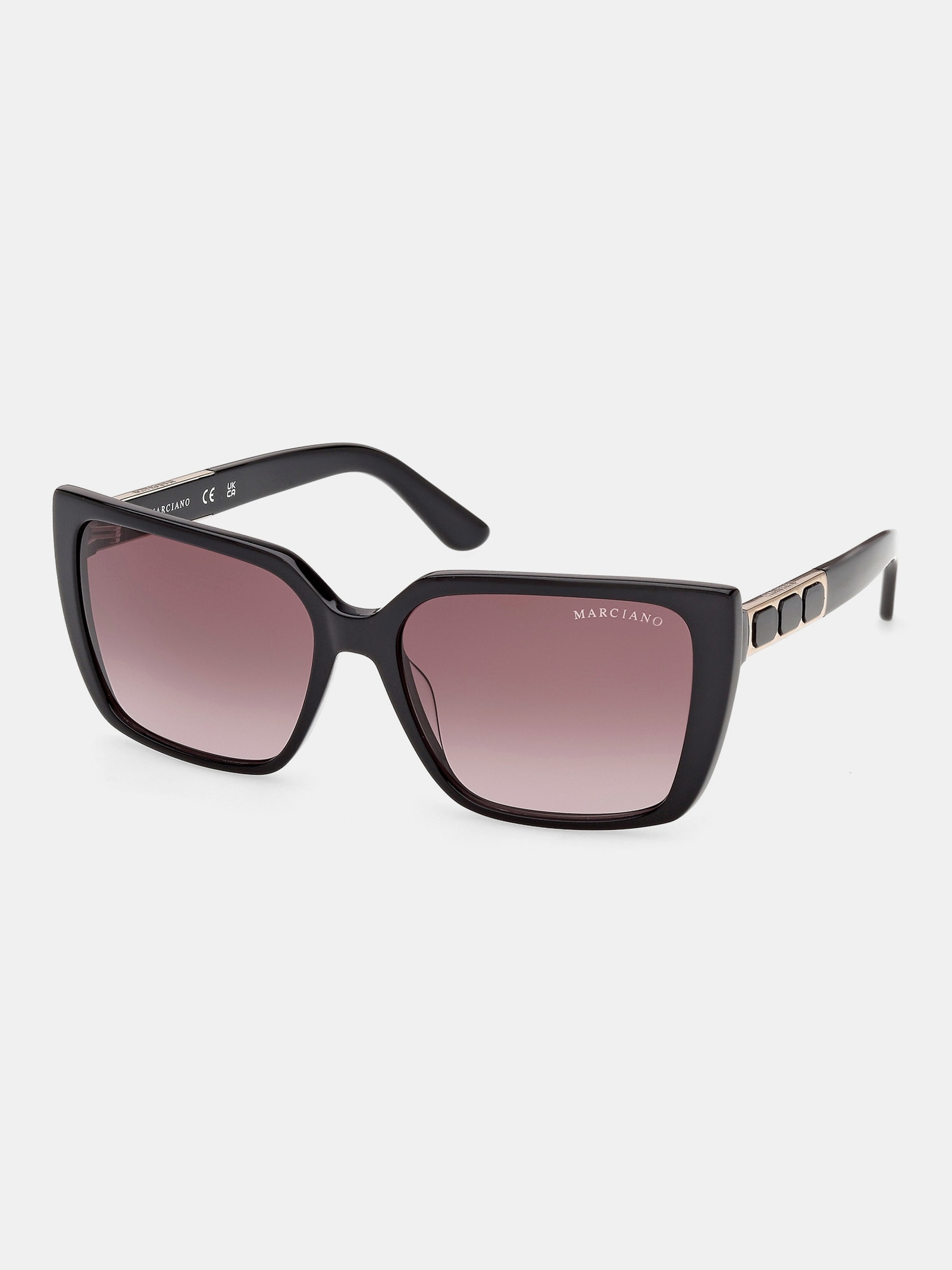 Guess Marciano Vierkante Zonnebril in zwart