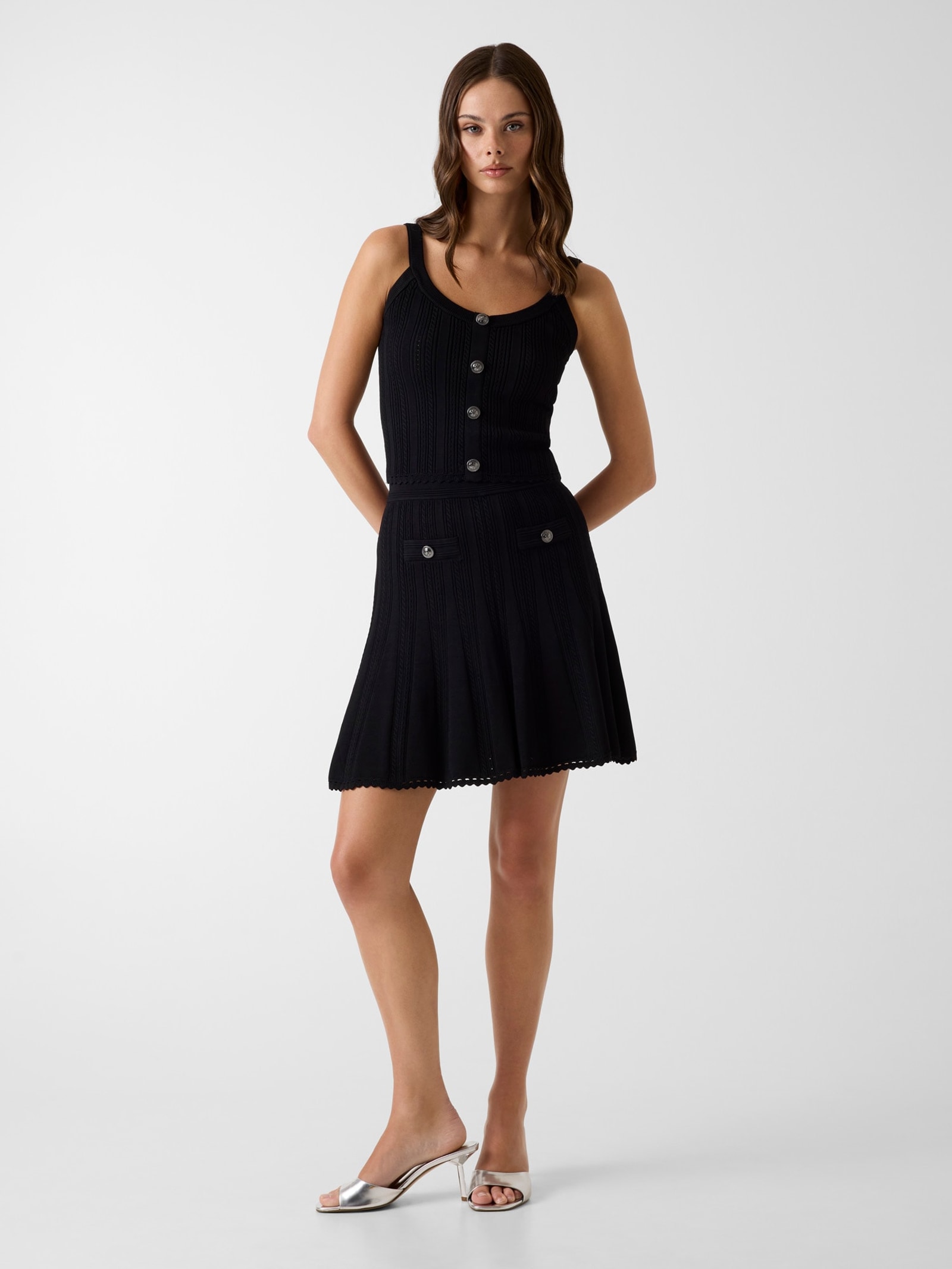 Guess Gebreide Minirok in zwart