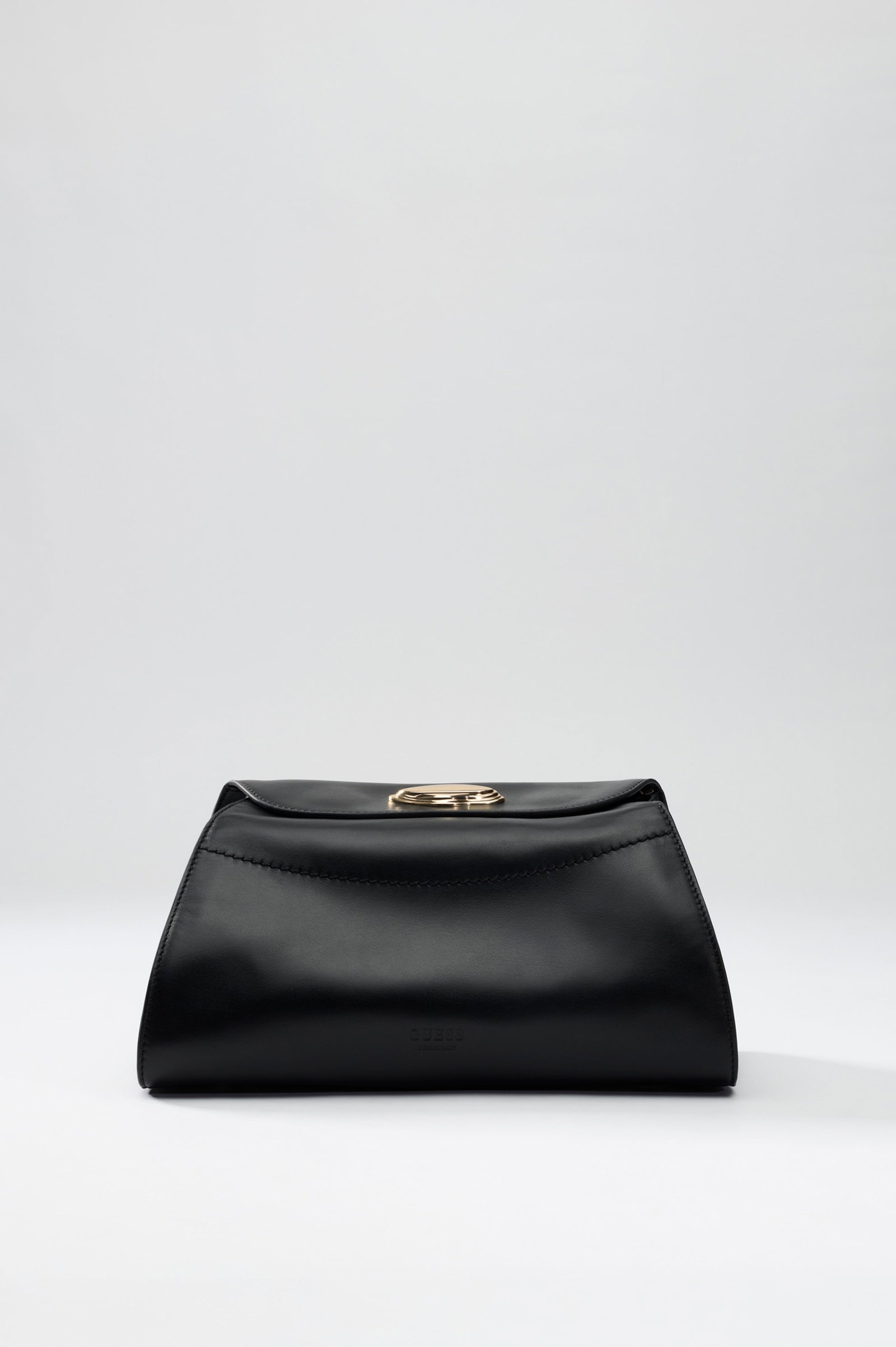 Guess Leonie Crossbodytas Van Echt Leer in zwart