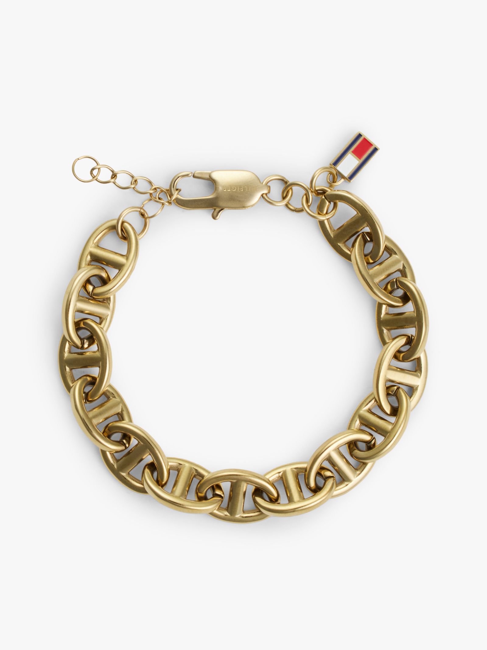 Tommy Hilfiger Vergulde armband met ankerschakel en vlag