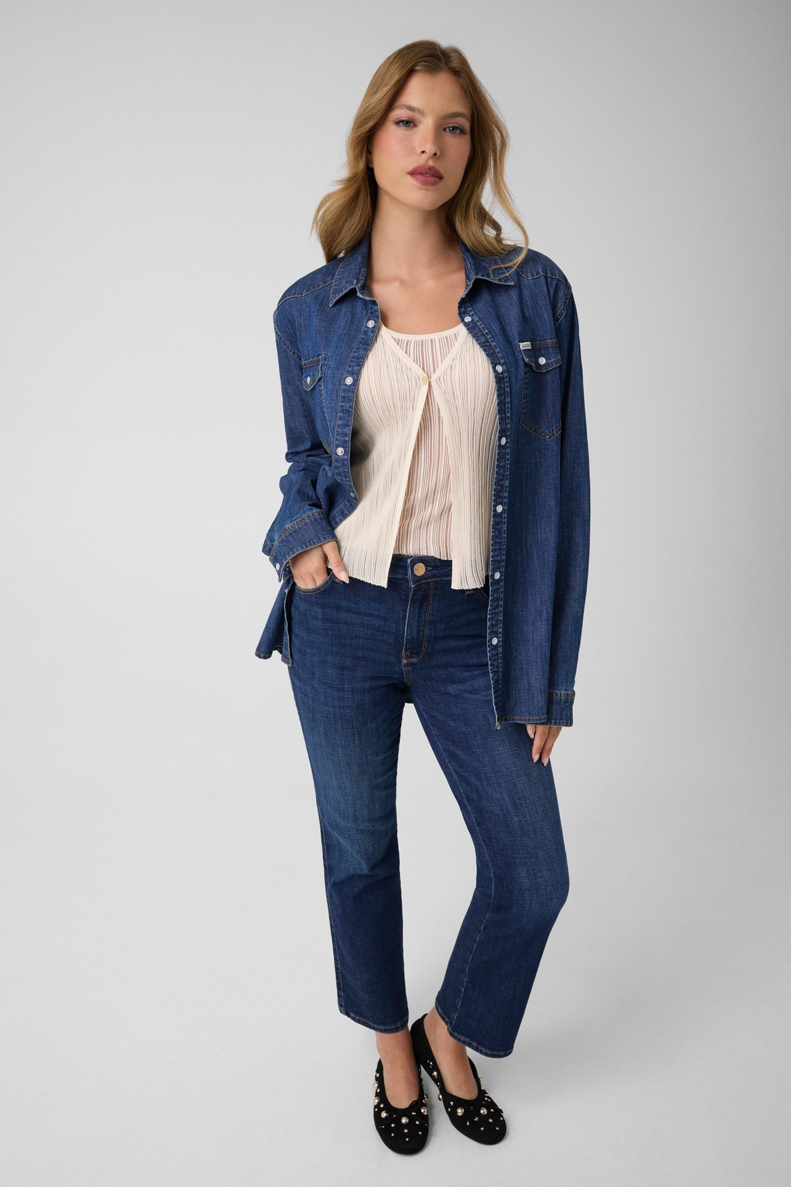 Guess Sexy Straight Jeans in blauw
