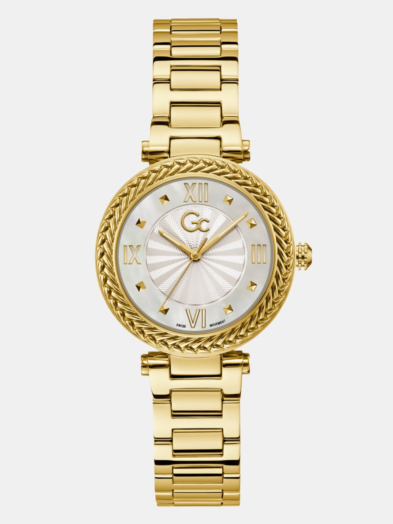 Guess Analoog Horloge Gc Staal for women in goud