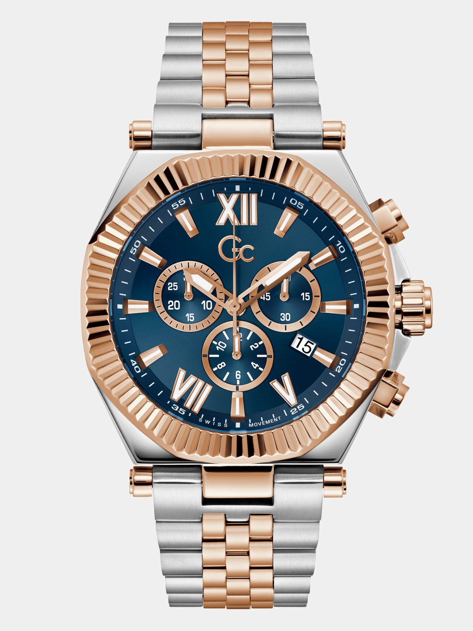 Guess Gc Roestvrijstalen Horloge 44 Mm in zilver
