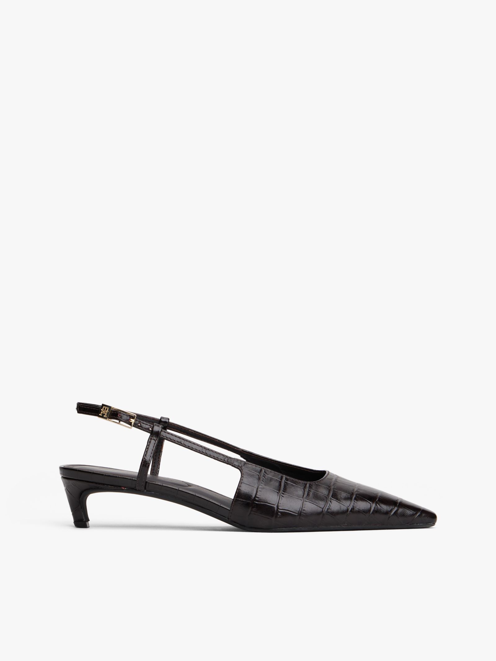 Tommy Hilfiger Slingback pump met Krokro print en leer