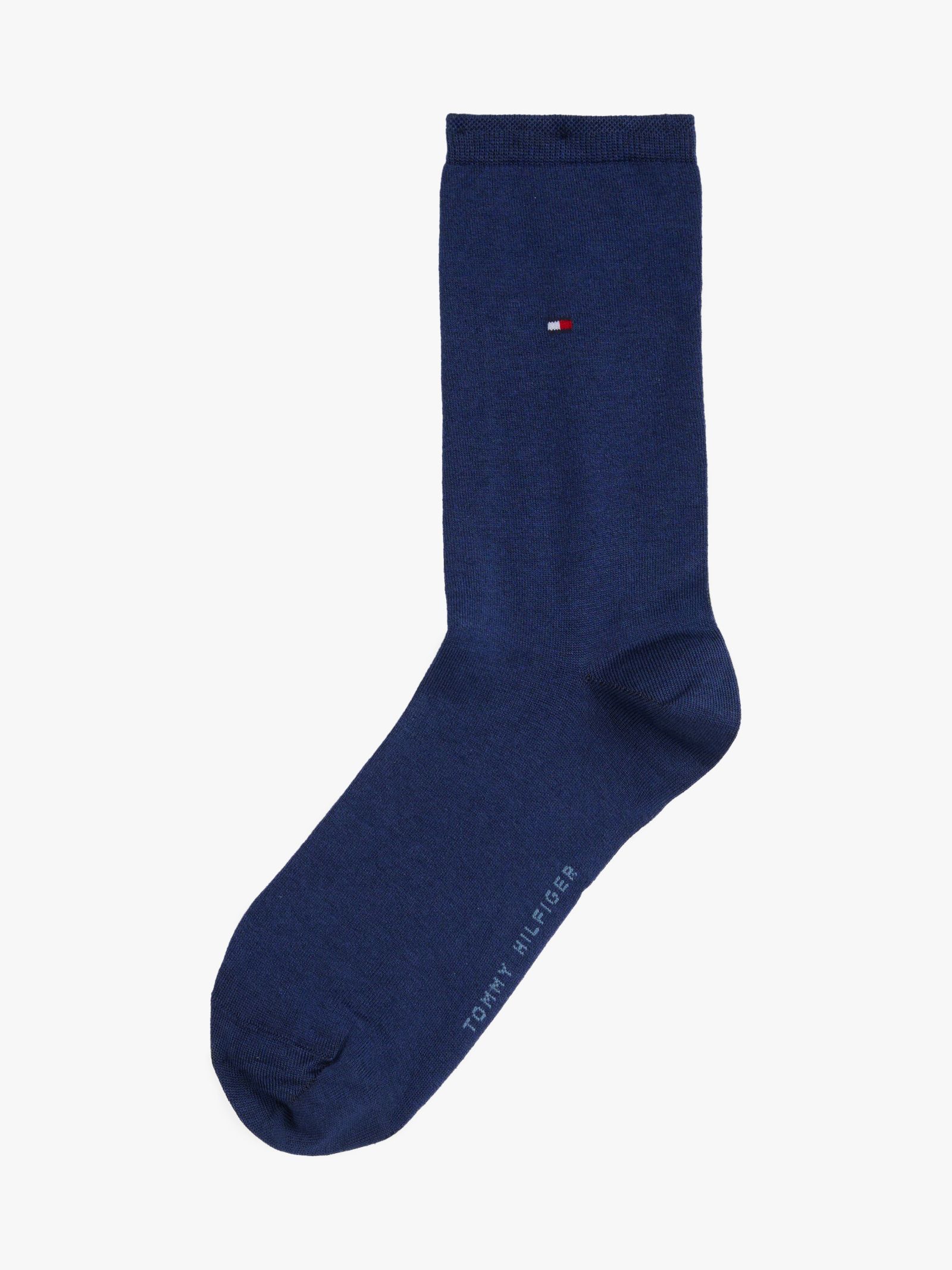 Tommy Hilfiger sokken met zijde en geborduurde vlag in marine
