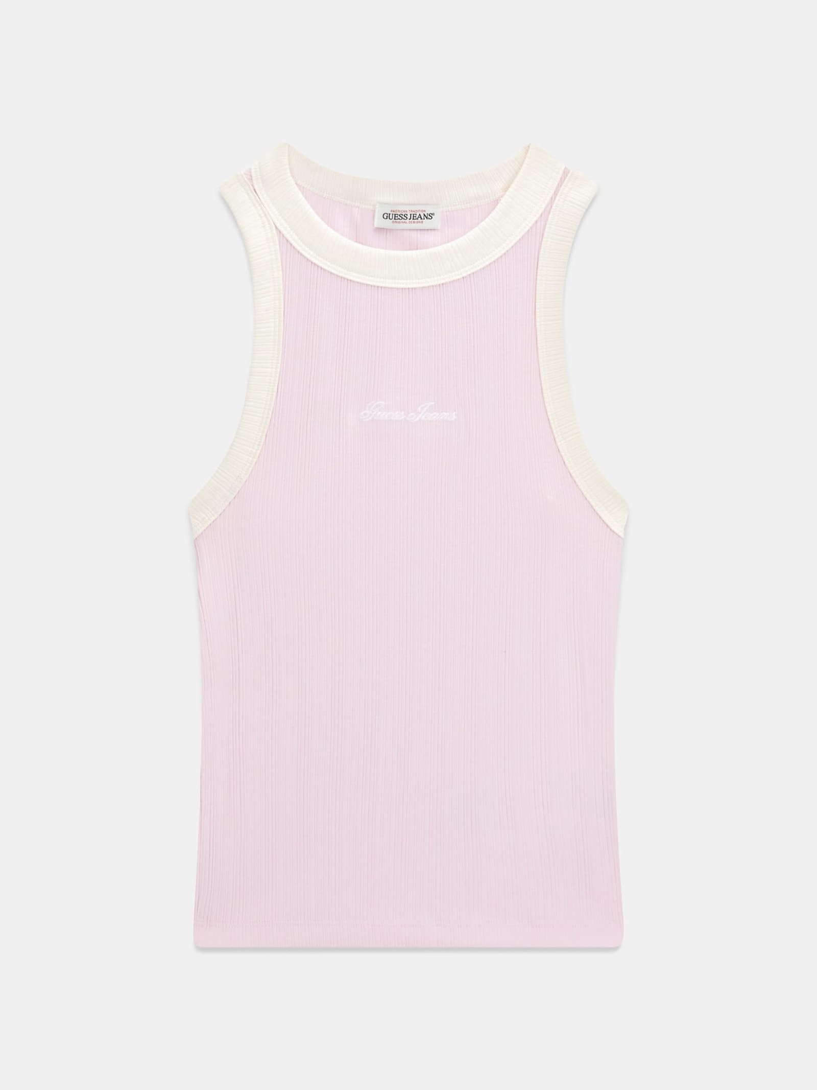 Guess Geborduurd Logo Tanktop in roze