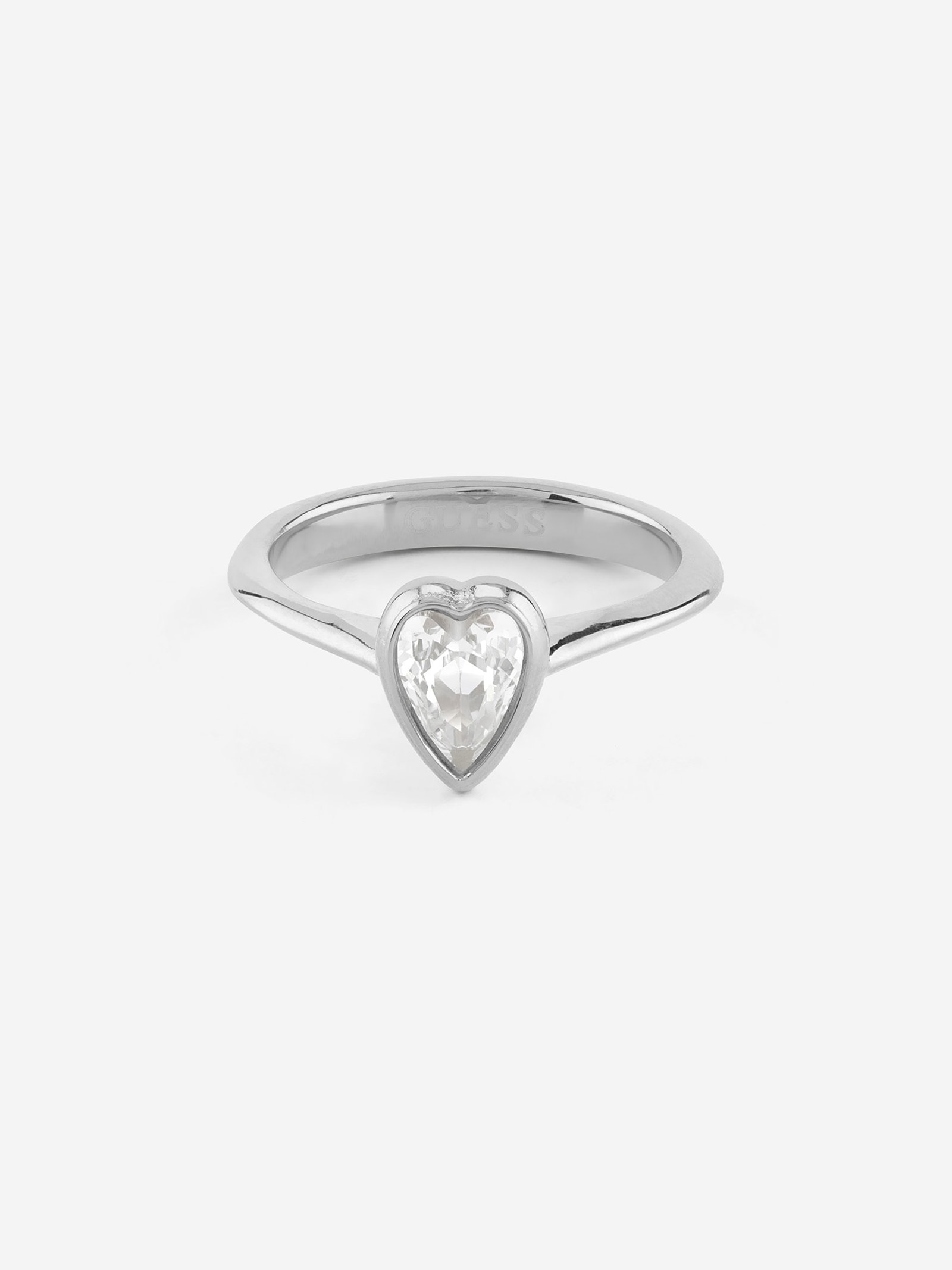 Guess Crystal Love-Ring in zilver