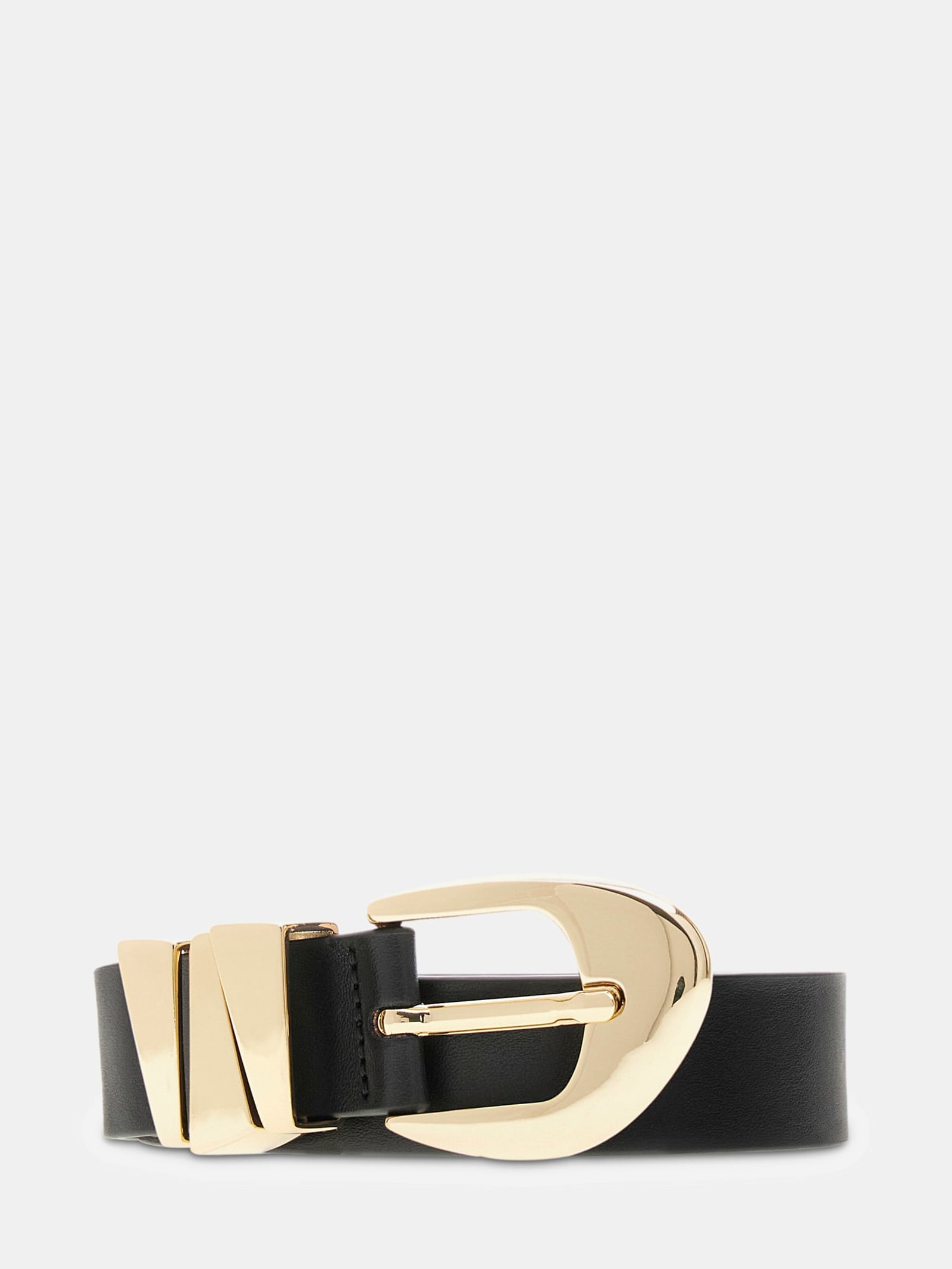 Guess Echte Leren Riem for women in zwart